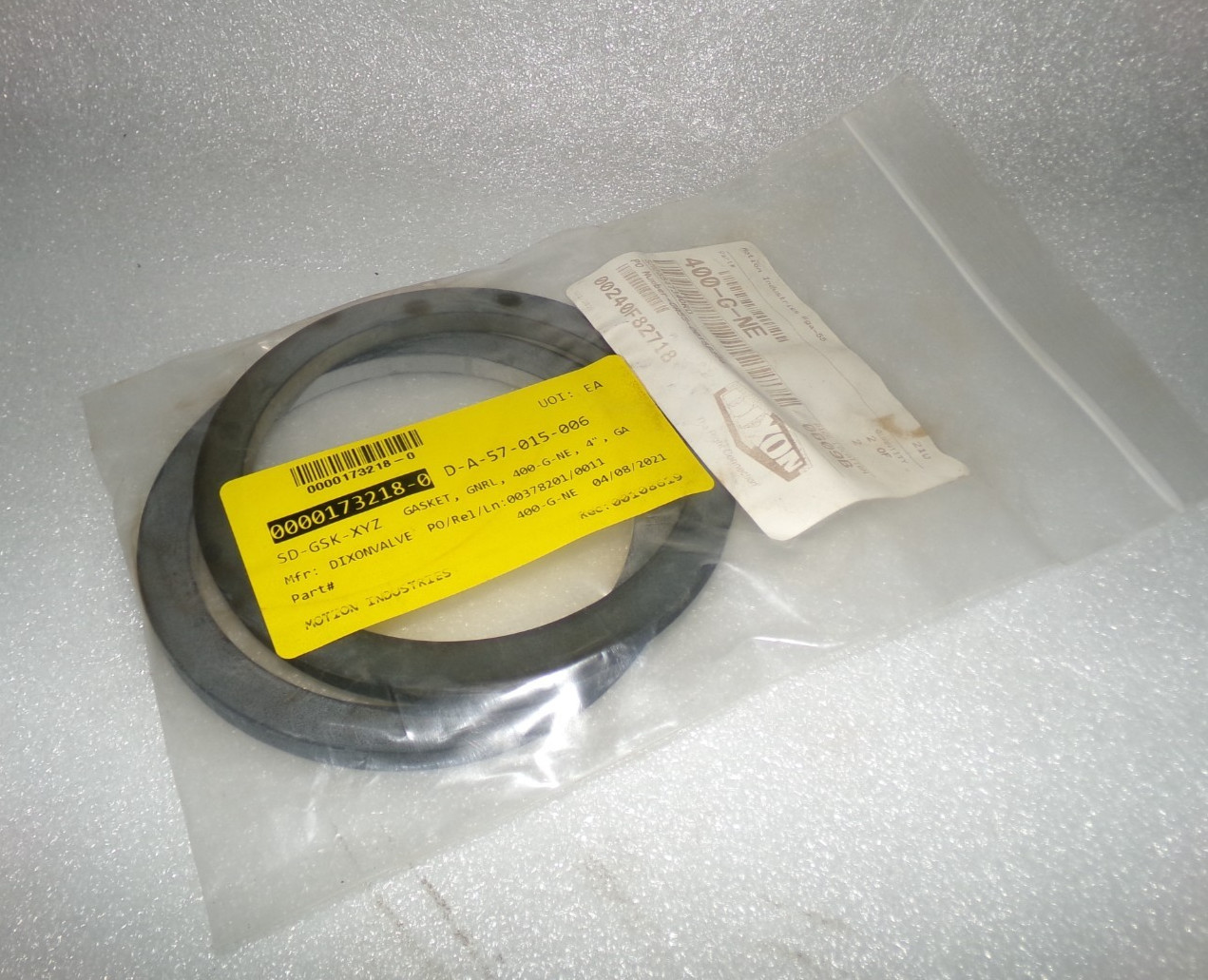 Dixon 400-G-NE Cam & Groove Gasket 4″ 100mm Black Neoprene NEW