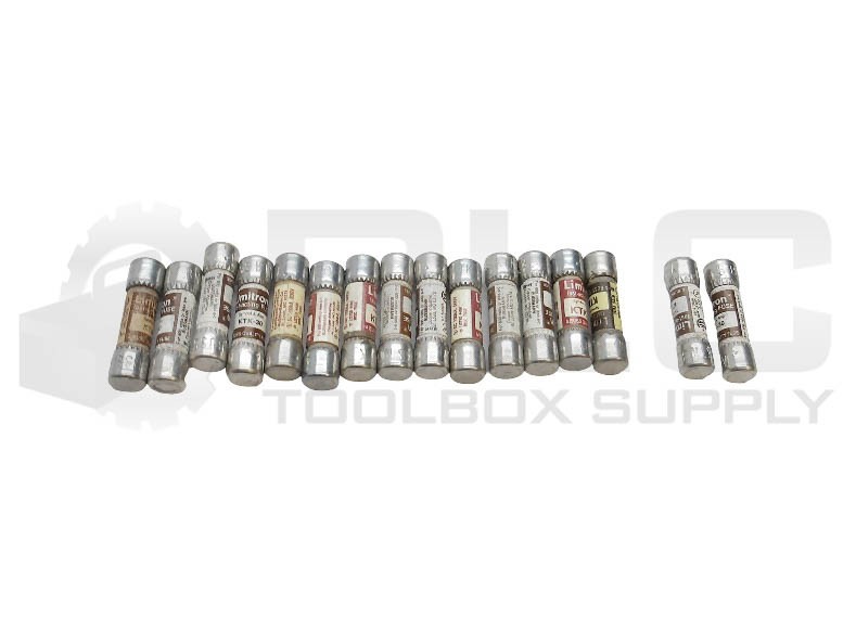 LOT OF 16 LIMITRON KTK 30 FAST ACTING FUSE 30A 600VAC