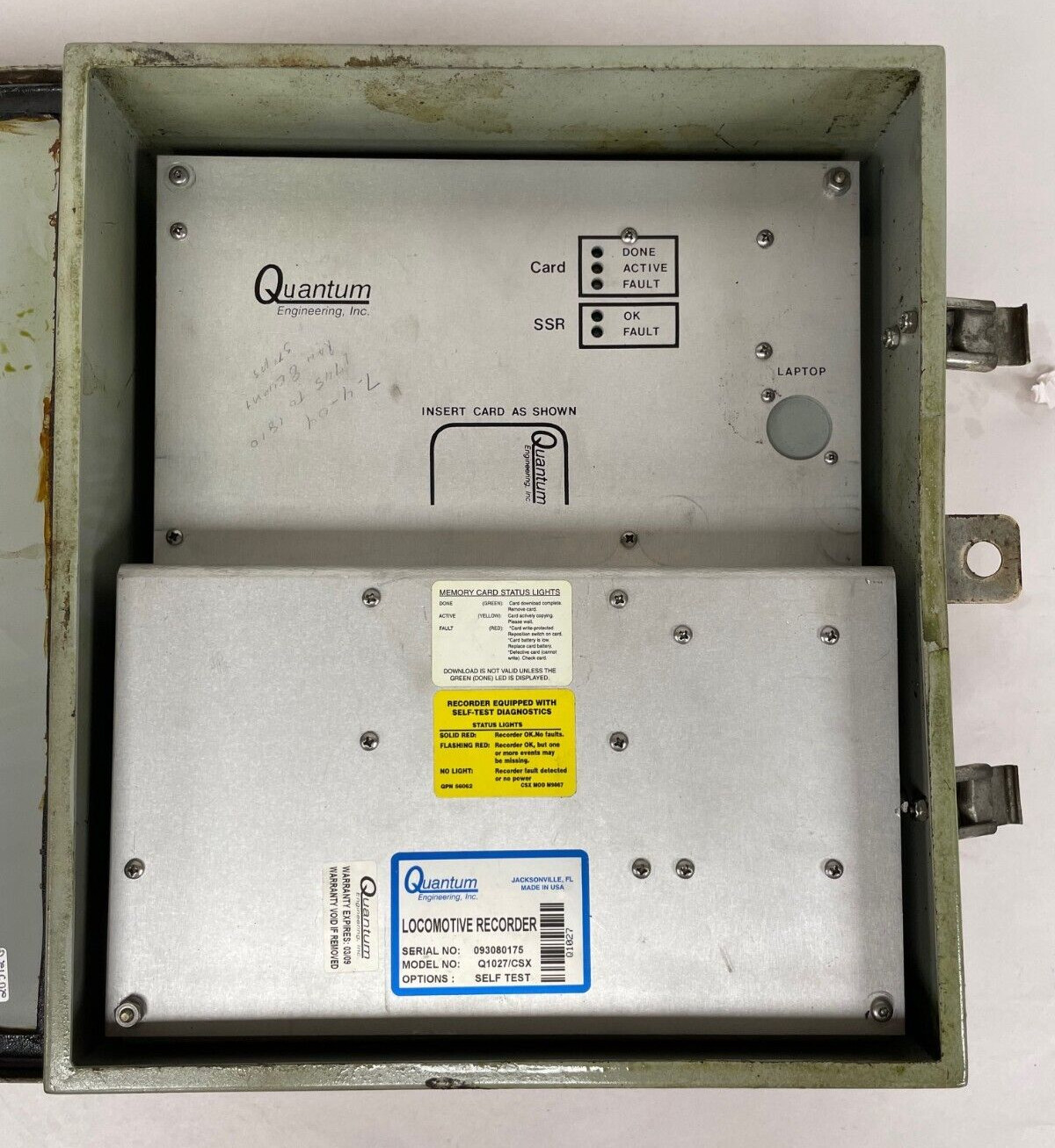 Quantum Engineering EOT MOD II Locomotive Recorder Q1027/CSX for Locomotive