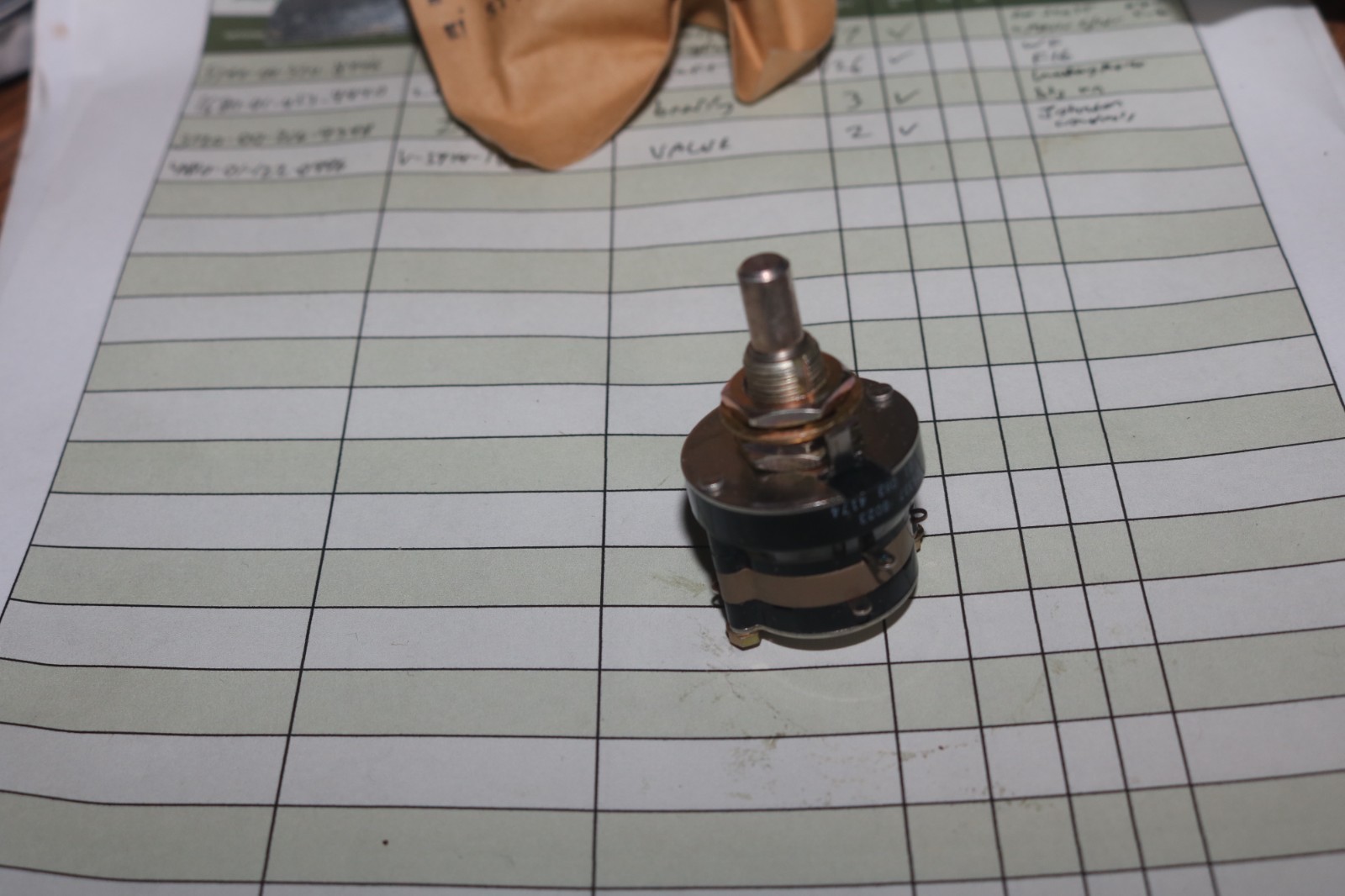 NOS GrayHill potentiometer rotary switch PN 44yy2933y 5930-01-083-4174