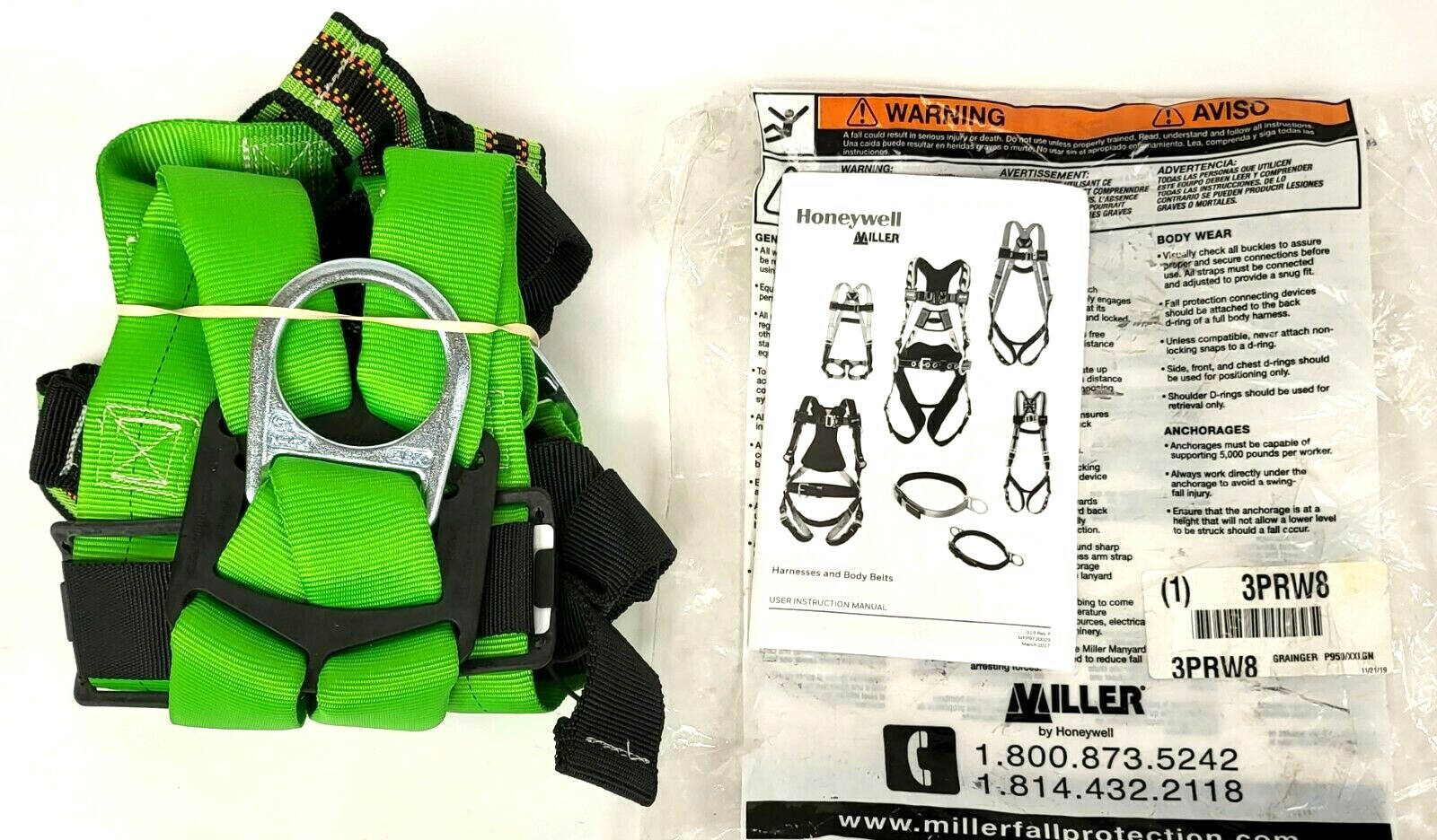 NEW FALLTECH P950/XXLGN 400LB Green 2XL Full Body Safety Harness