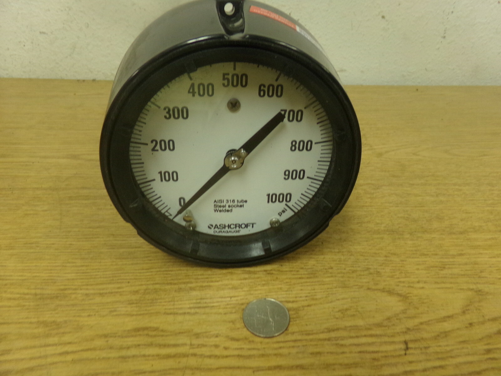 Ashcroft Dura Gauge 0-5000 PSI AISI 316 Tube Socket Welded *FREE SHIPPING*
