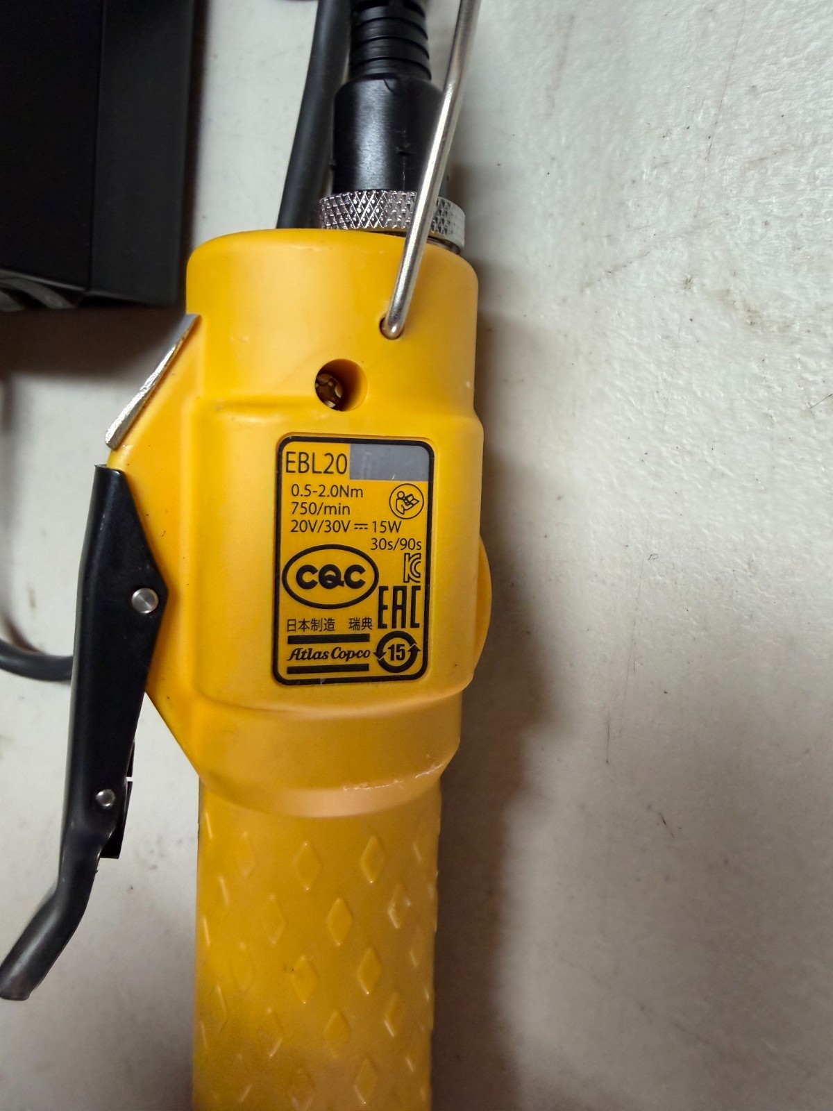Atlas Copco EBL20 Electric Clutch Screwdriver w/ EBL Drive & Balancer DR90-10103