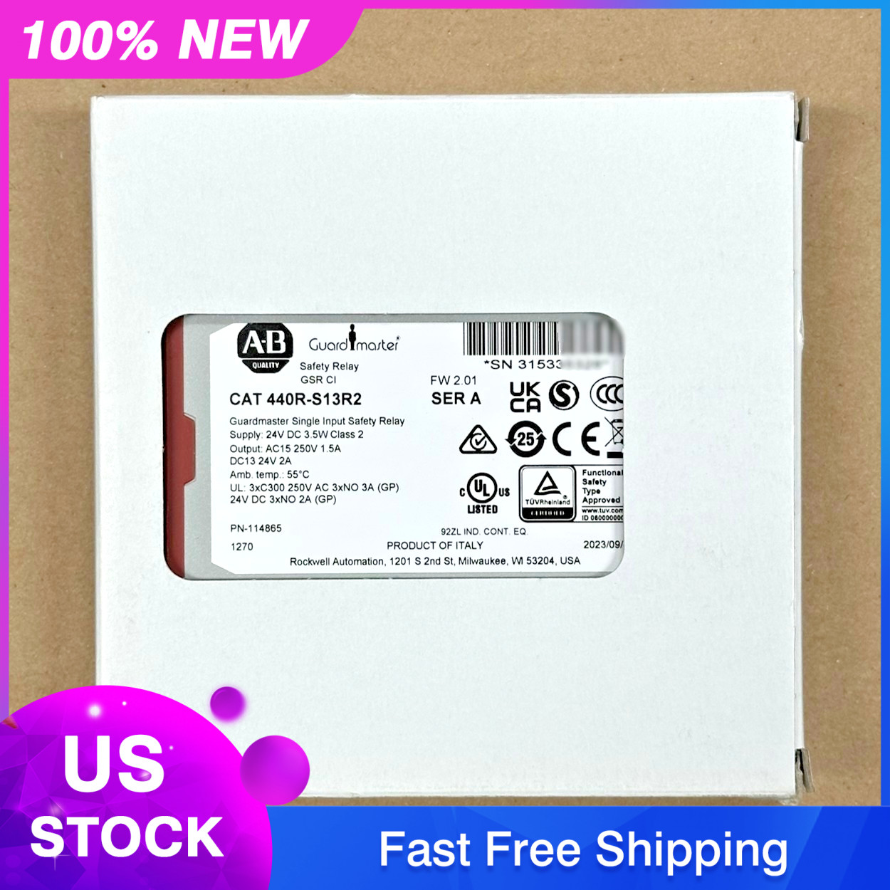 440R-S13R2 Allen Bradley Guardmaster Safety Relay Ser. A – * Brand New *