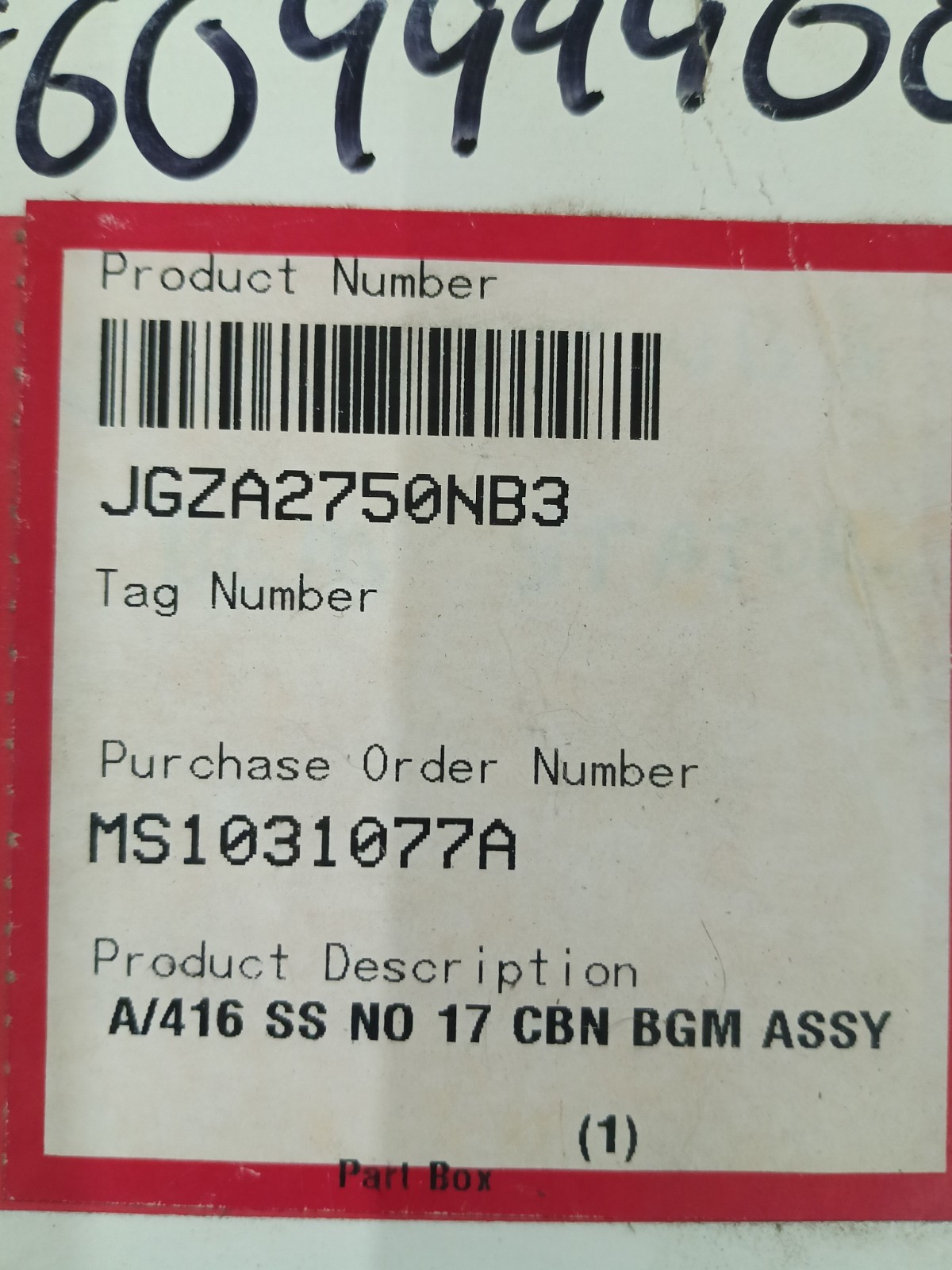 FLOWSERVE A/416 SS N0 17 CBN BGM JGZA2750NB3