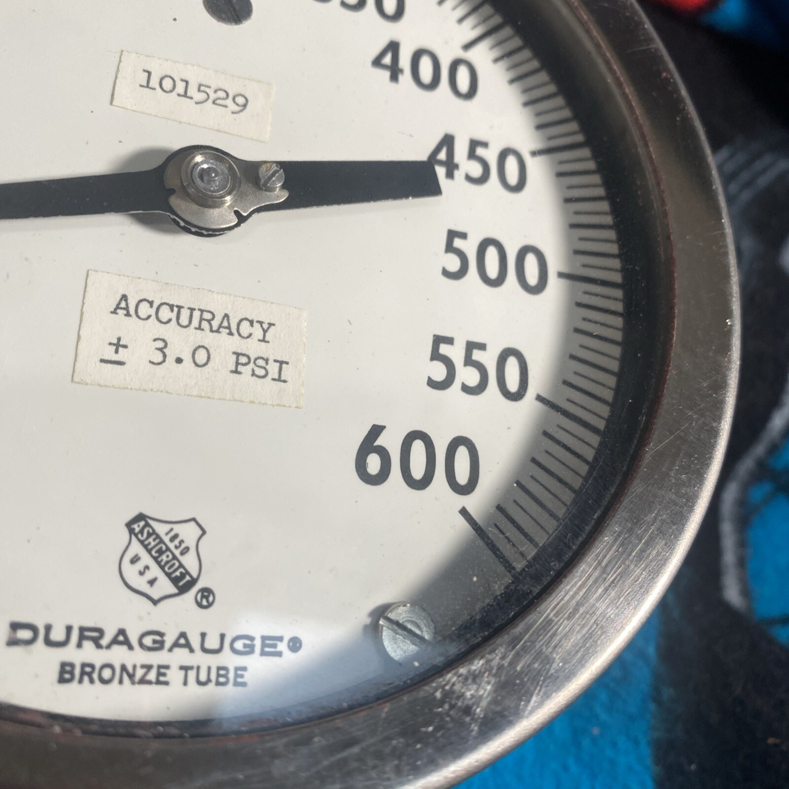 ASHCROFT 600 DURAGAUGE 4 1/2″ Used Vintage Bronze Tube