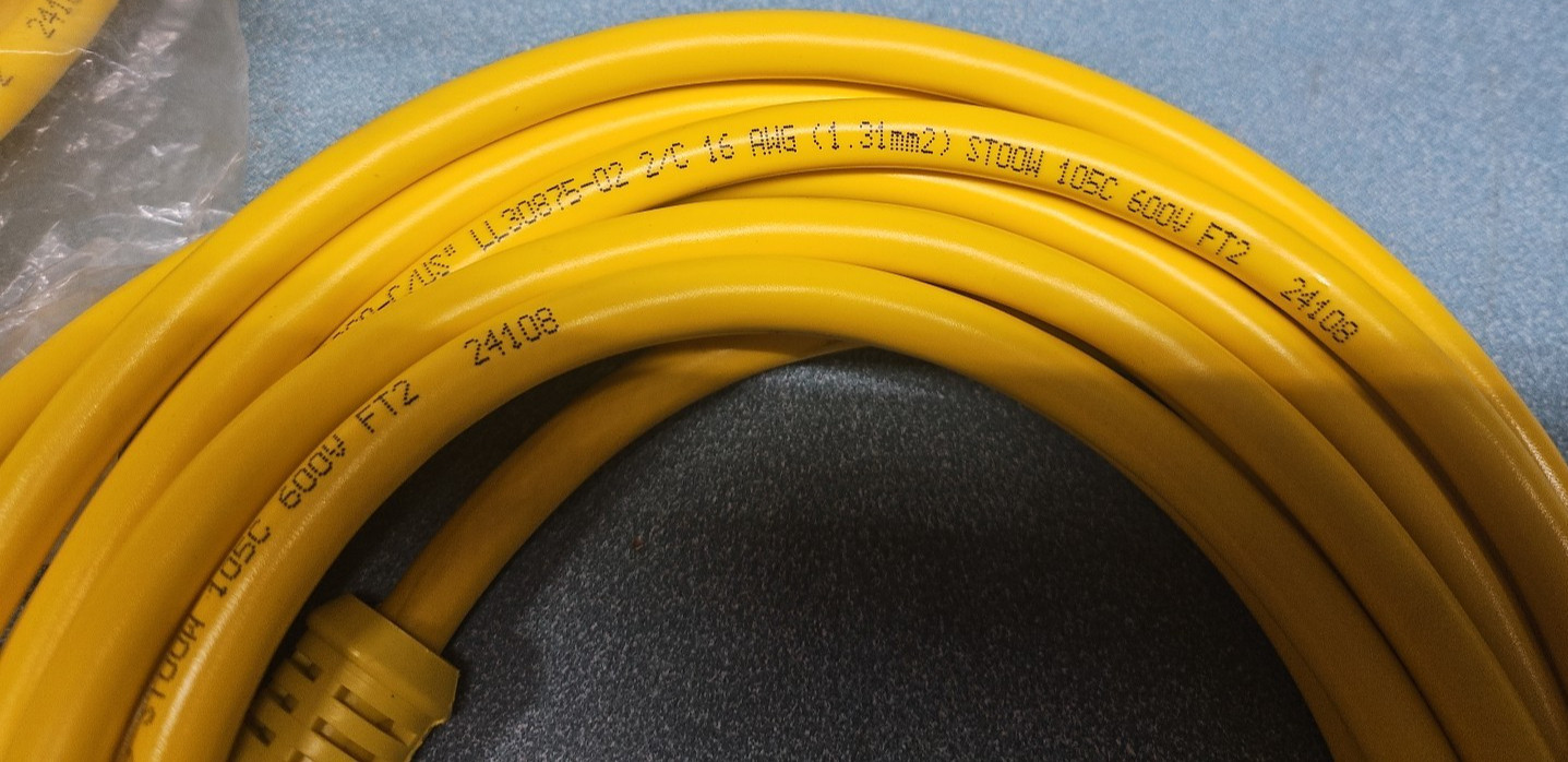 BRAD 1300060146 40748-90 2P 90D Cordset 20′ Lot Of 2