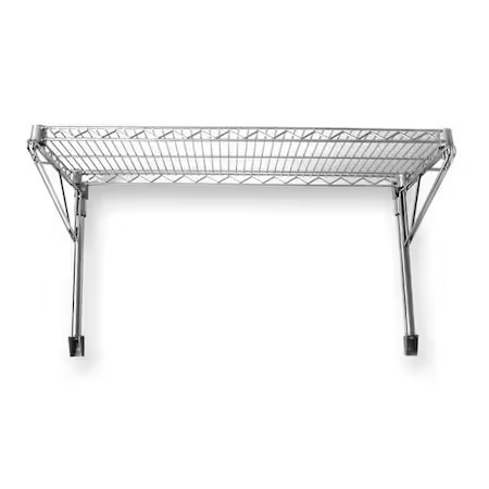 Steel Wire Wall Shelf, 14″D X 24″W X 14″H, Chrome, 2Hgc9