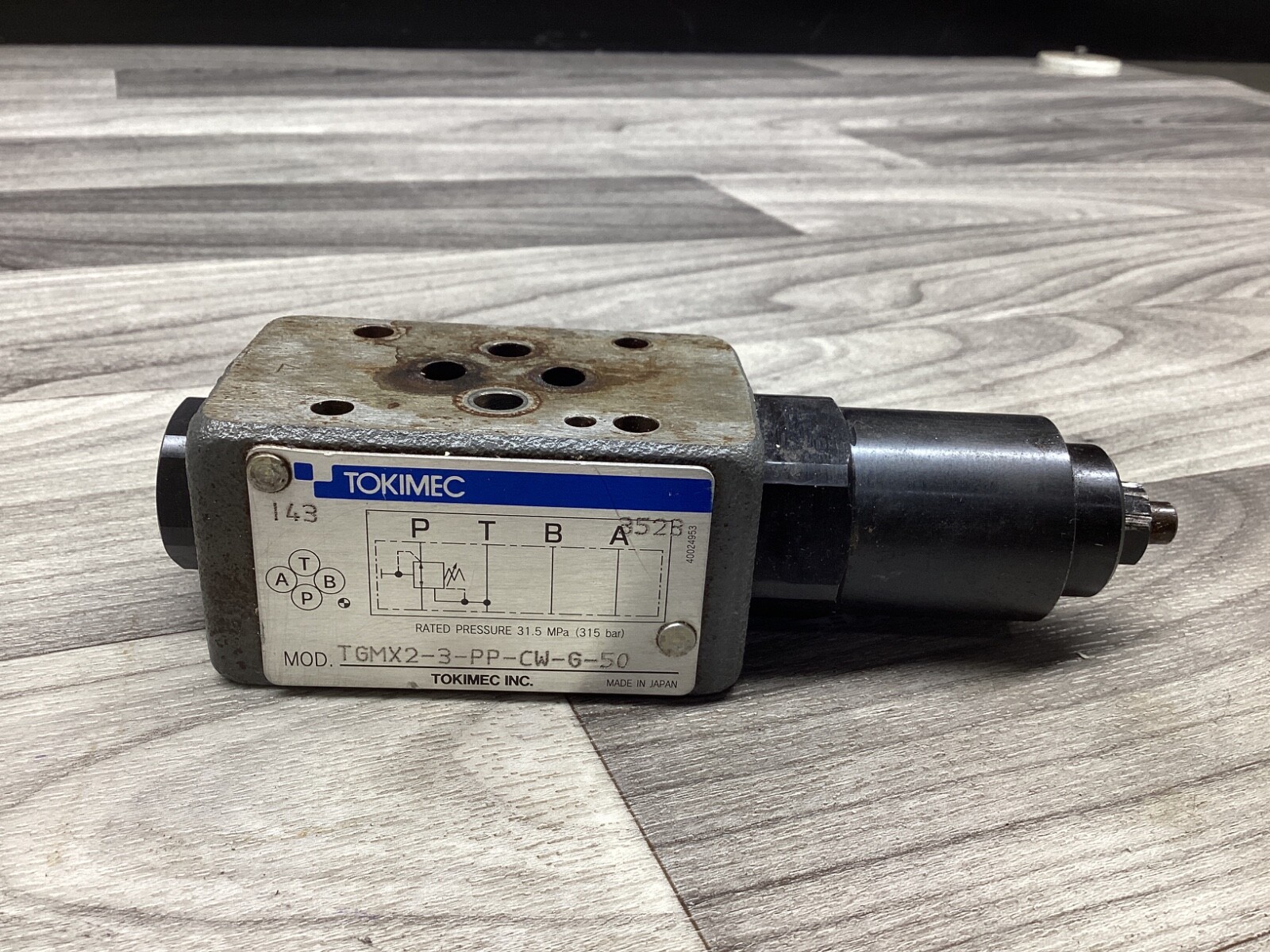 TOKIMEC CHECK VALVE TGMX2-3-PP-CW-G-50 #139D92PR5