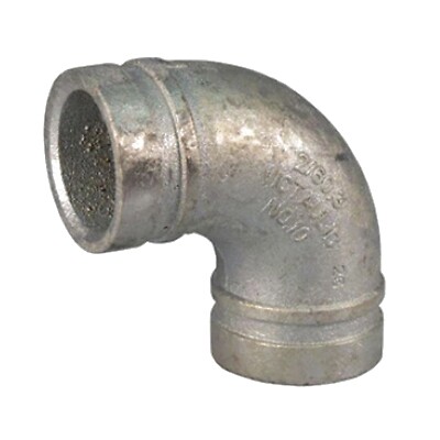 Victaulic FireLock Style 10 6 In Grooved Galv Ductile Iron 90° Drain Bend