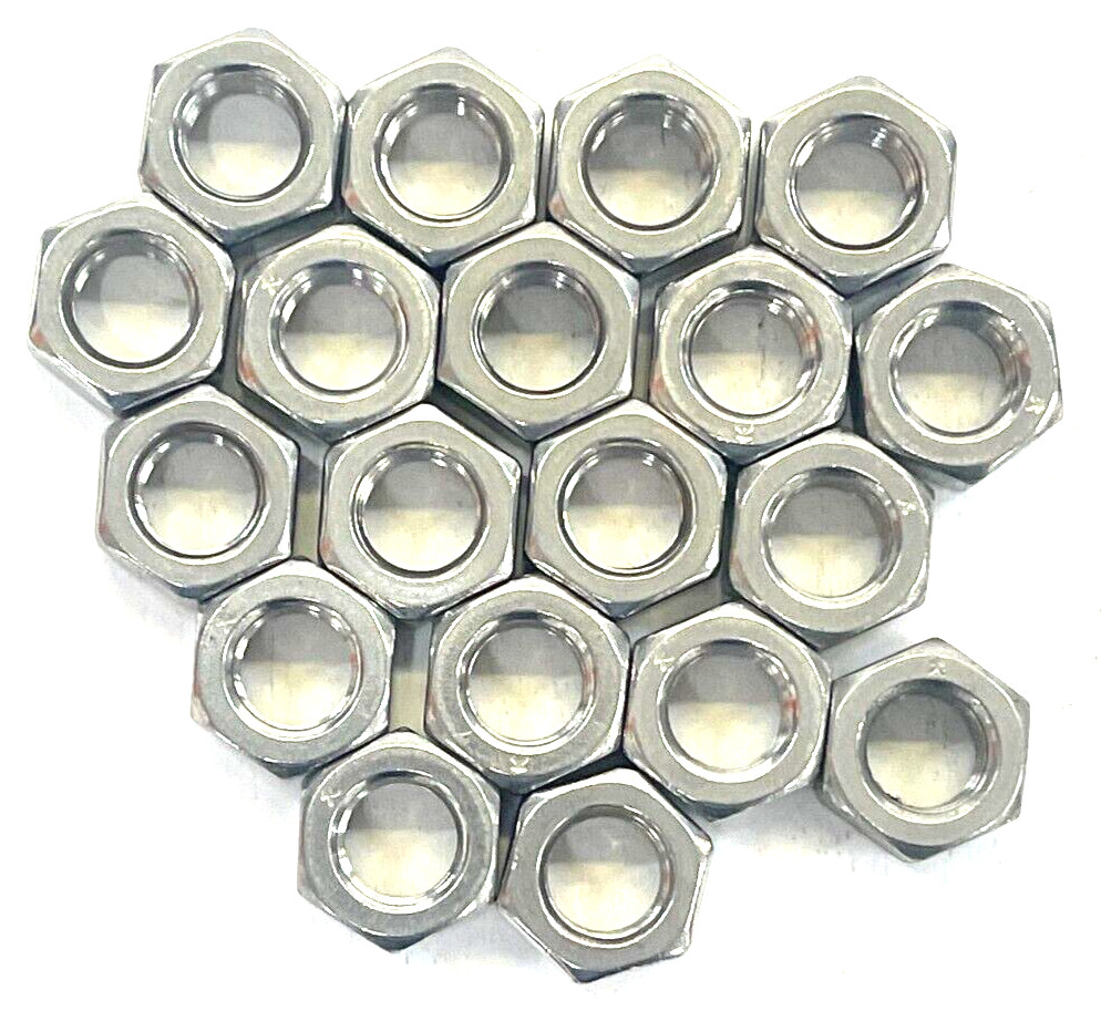 MSC 7/16-20 UNF STAINLESS STEEL RIGHT HAND HEX NUT 87925731 *LOT OF 19*