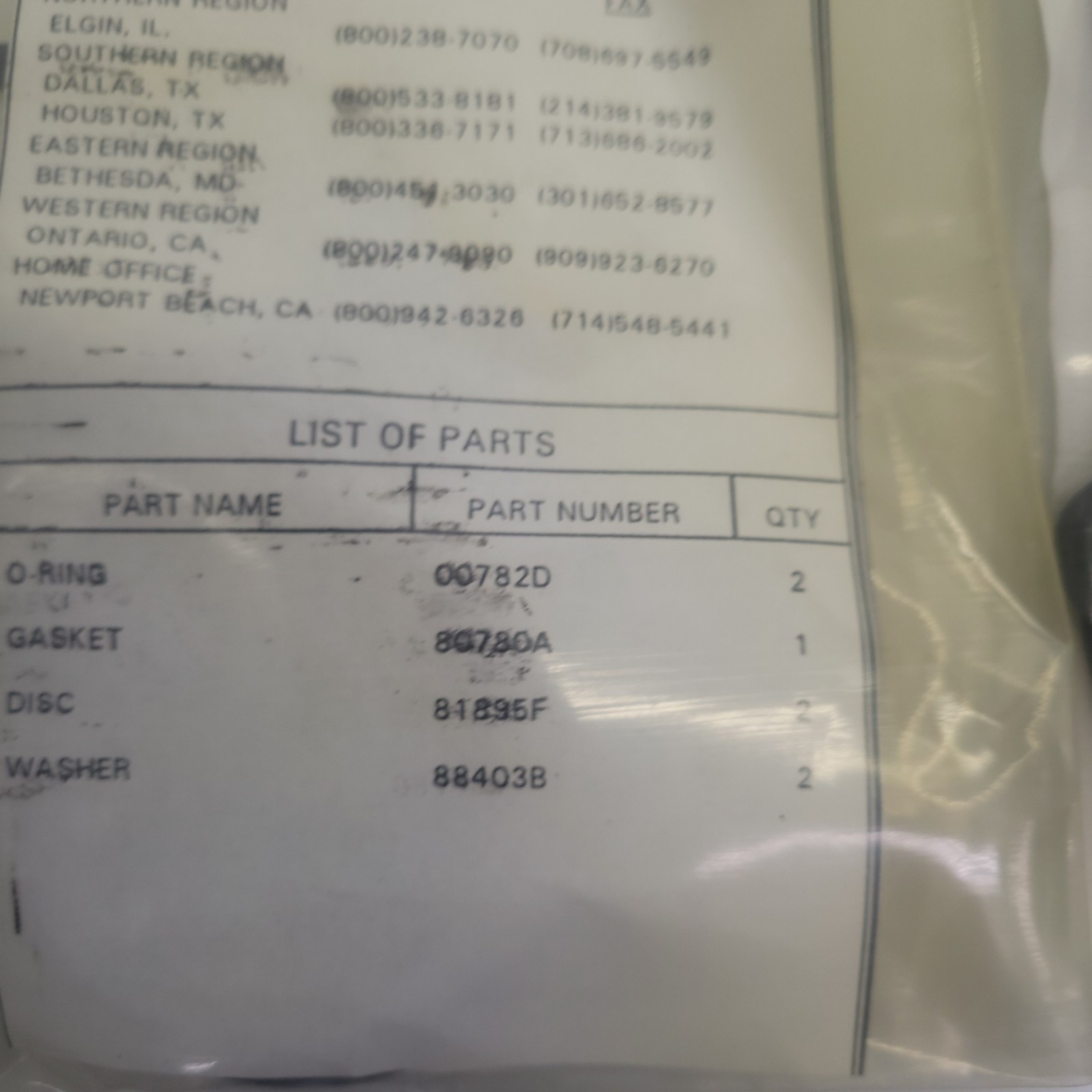 Cla-Val Co Backflow Repair Parts Kit 88416D 1-1/2″ RP-2/D-2