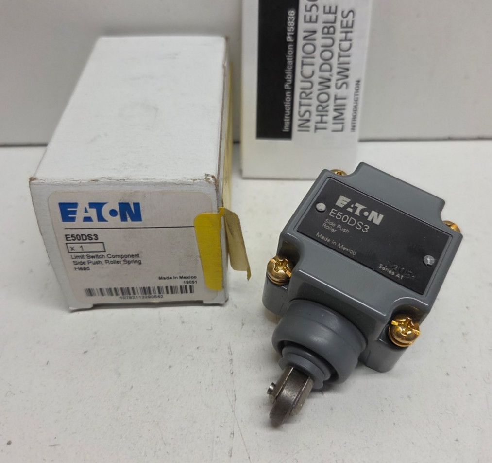NEW IN BOX! EATON SIDE PUSH ROLLER LIMIT SWITCH HEAD E50DS3