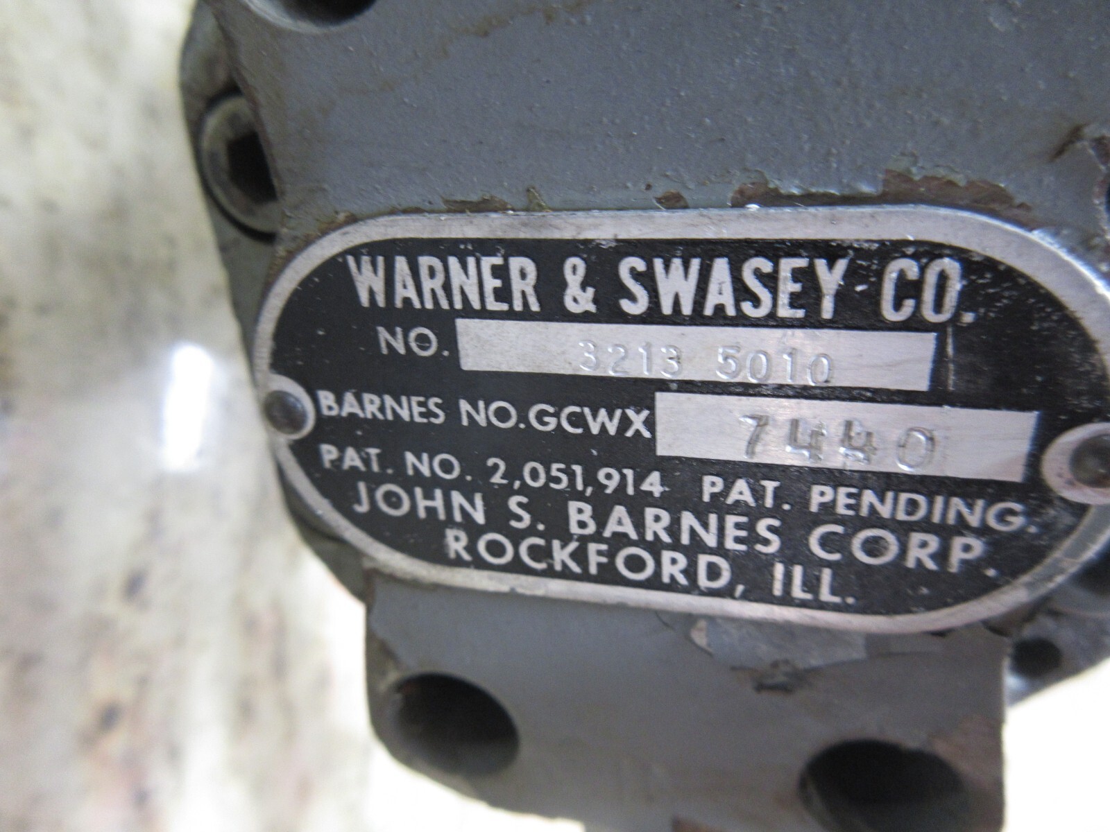 DUTY MASTER AC OIL MOTOR 411316 4I1316-ES TYPE P FR P56C BARNES PUMP 3213 5010