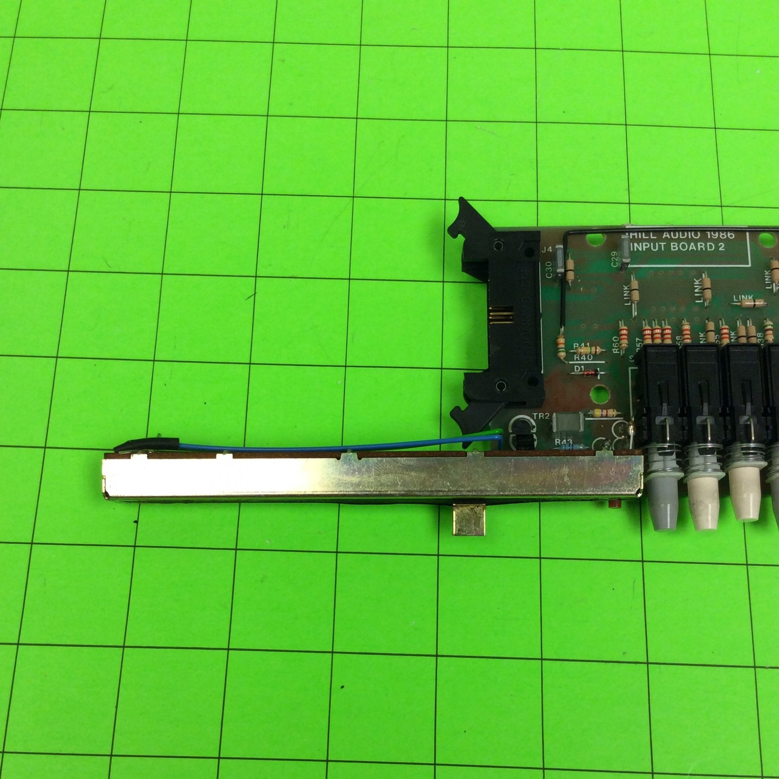 Hill MM1X Audio Mixer Input Board 2 Board (BROKEN Knob)