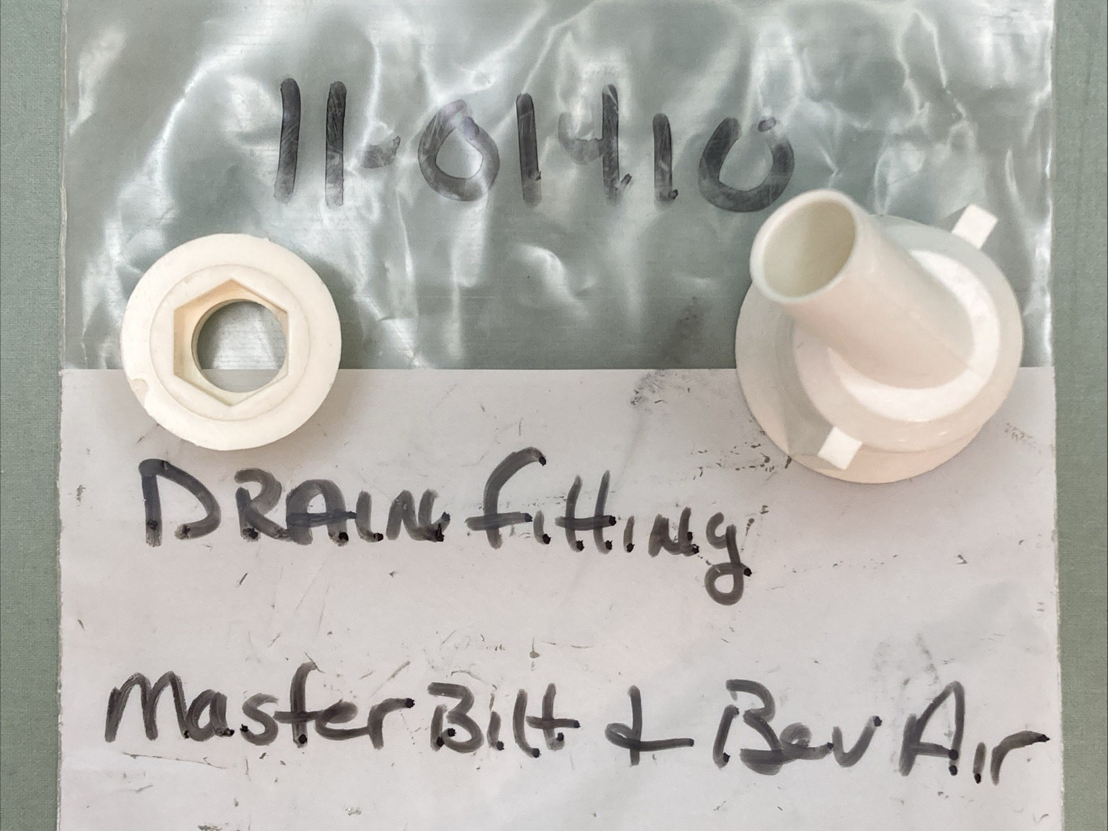 NEW REPLACES MASTER BILT 11-01410 DRAIN FLANGE WITH ADAPTOR