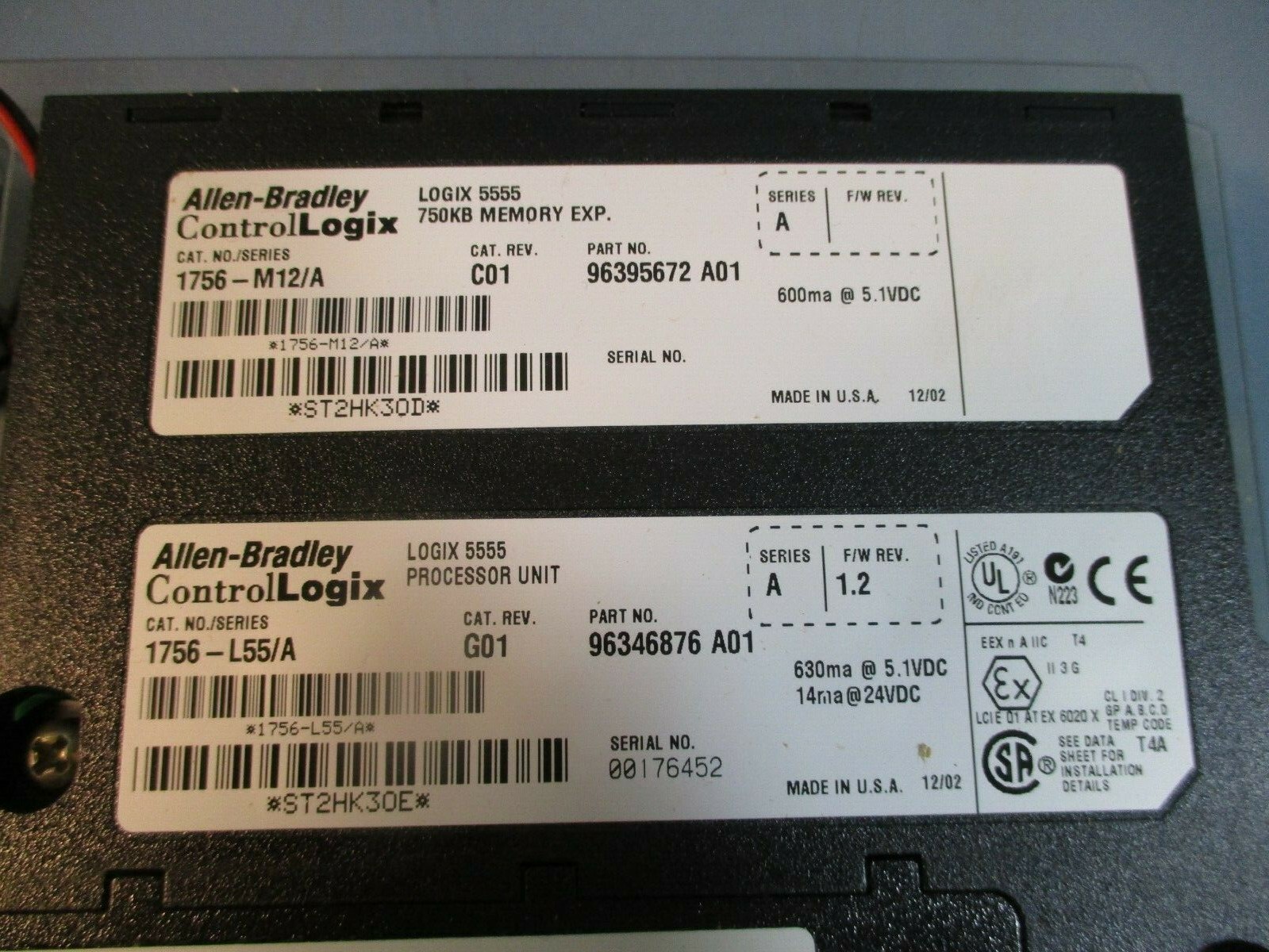 Allen-Bradley 1756L55M12 Ser. A Control Logix 5555 CPU Controller NEW