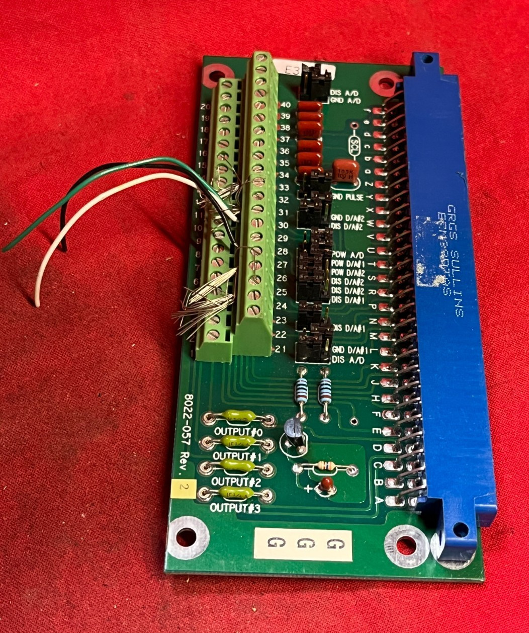 CIRCUIT BOARD, 8022-057 REV 2, SULLINS READER EZM28DTAS
