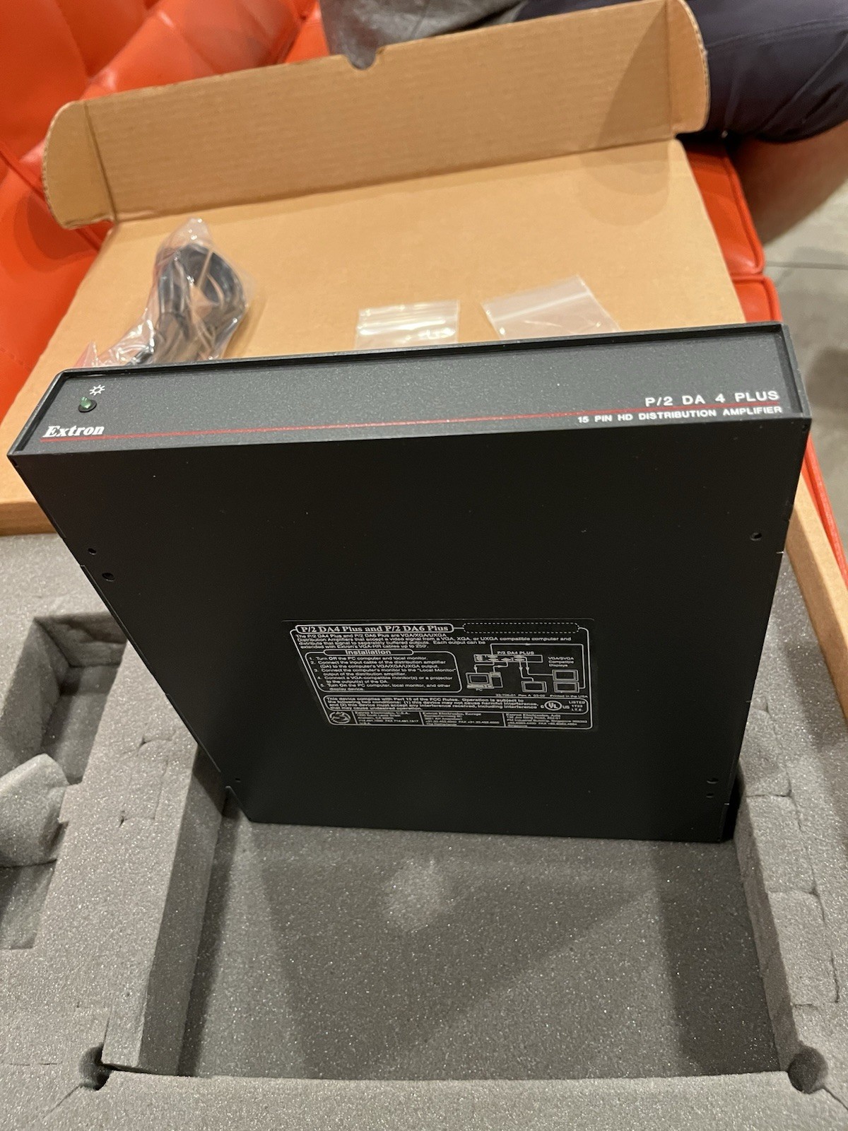 Extron P/2 DA 4 Plus Distribution Amplifier 15 Pin HD – Brand New In Box
