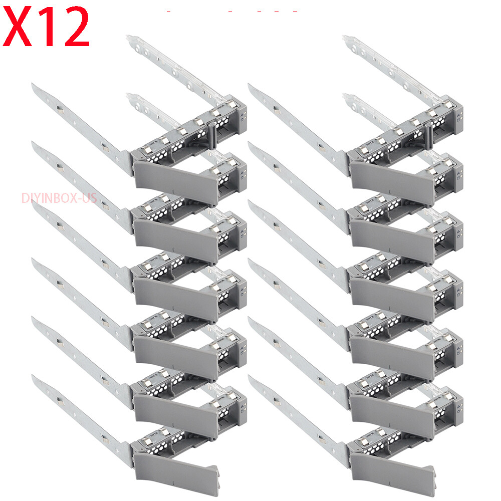 12pcs Cisco UCS 3.5in LFF Hot Swap SAS SATA Hard Drive Tray Caddy 800-37836-01