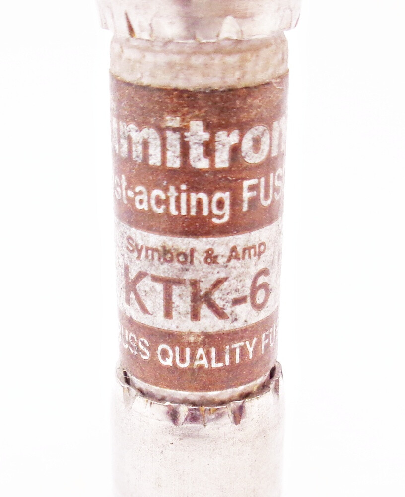 LOT OF 6 NEW BUSSMANN KTK-6 LIMITRON FAST-ACTING FUSE 600V KTK 6
