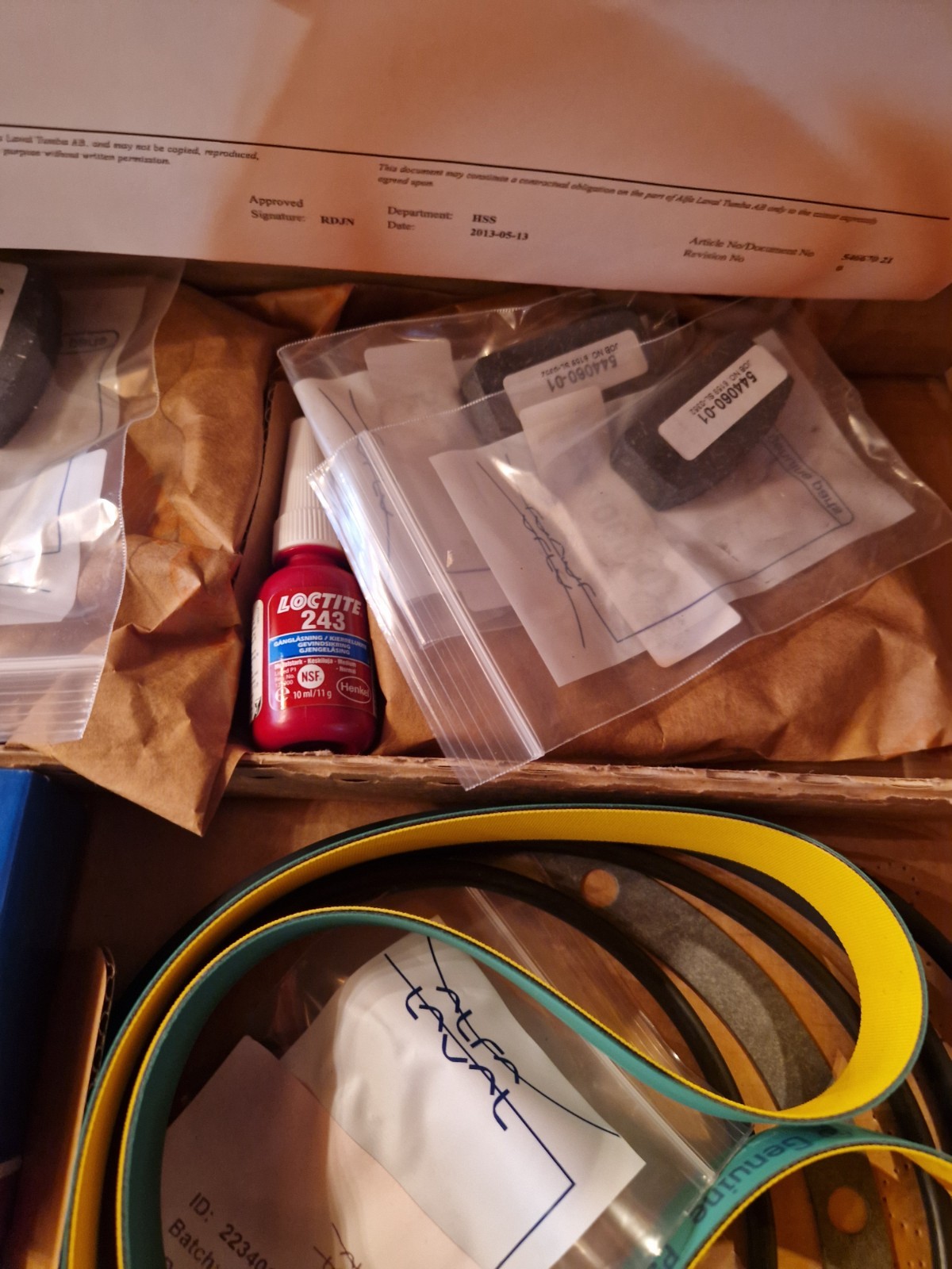 Alfa Laval, Major Service Kit, 54667021, New open box.