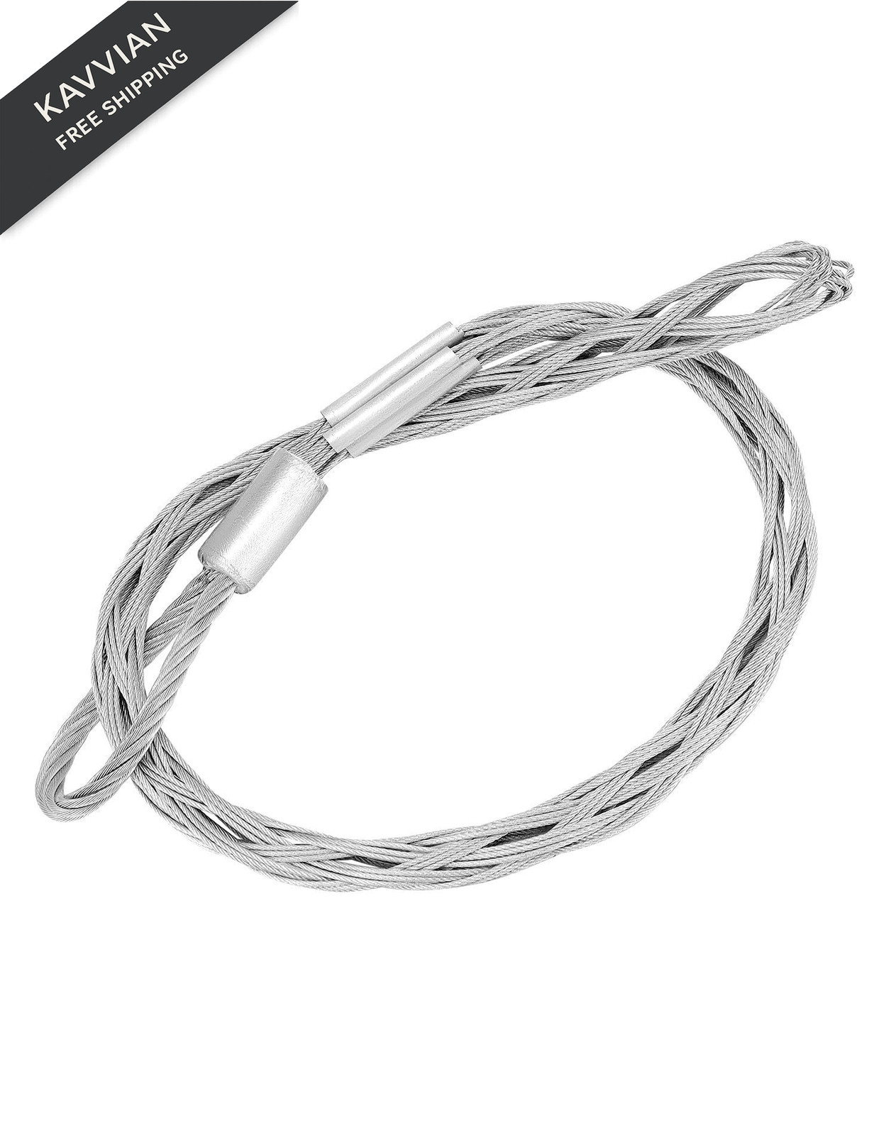 QWORK Cable Pulling Socks Grip, 3306 Lbs Breaking Strength, 3.3 1-2″, Ft