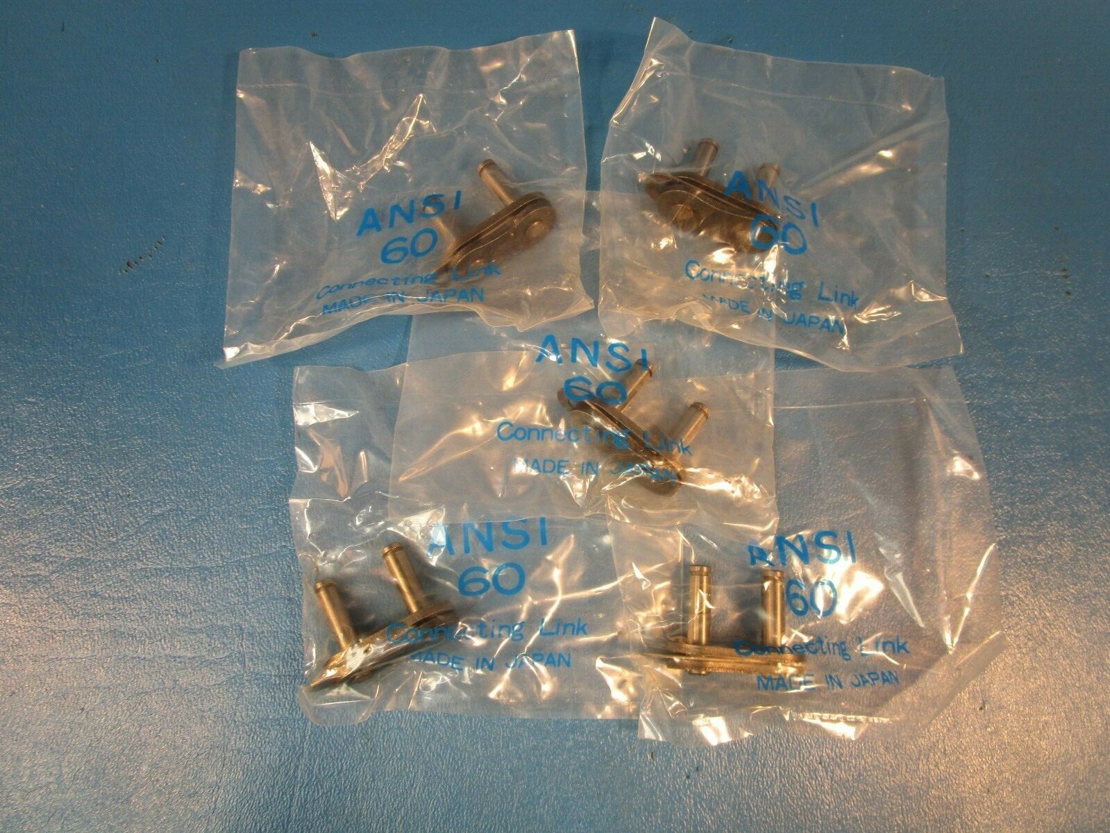 Lot of 5 HKK #60 Connecting Links, 60 Roller Chain (Diamond, Rex, Morse)