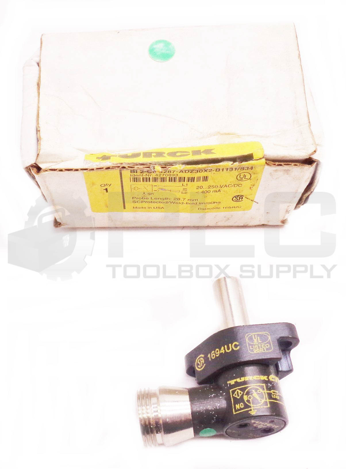 NEW TURCK BI 2-CRS287-ADZ30X2-B1131/S34 PROXIMITY SENSOR 250V AC/DC 4270893