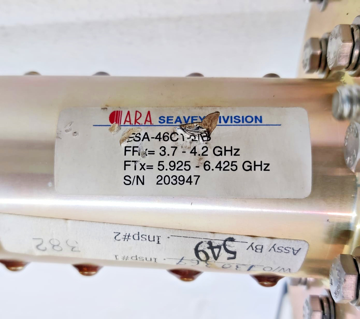 A.R.A SEAVEY DIVISION ESA-46C1-2/B, A1 MICROWAVE PB1446 WB #2