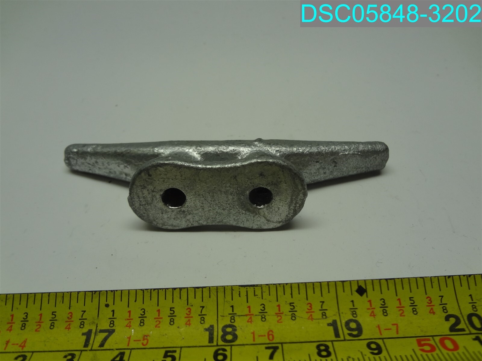 QTY=7: 4″ X 1-1/8″ TWO HOLE FLAT DOCK CLEAT GALVANIZED STEEL