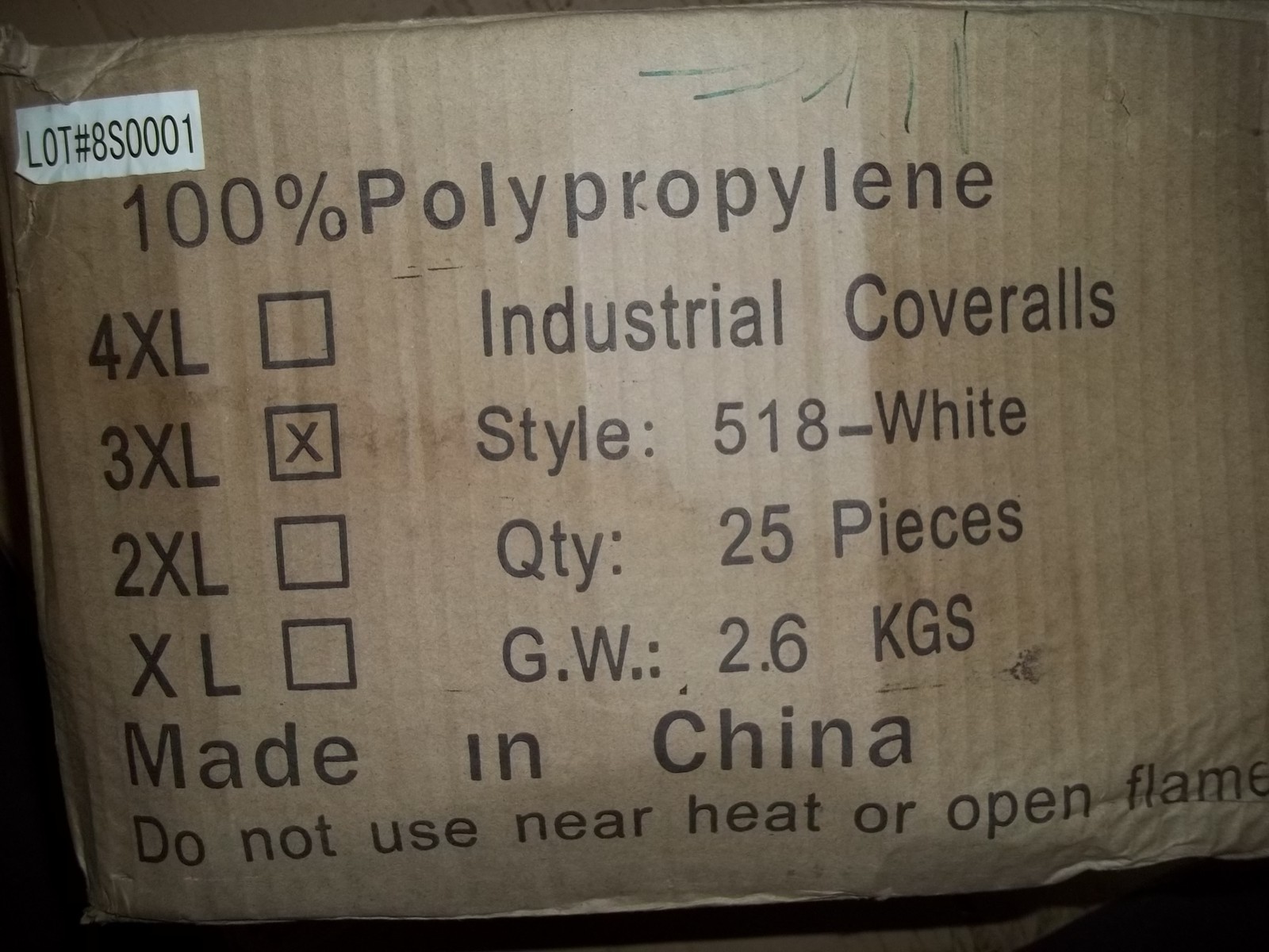 NEW Lot of 4 White 100% Polyprolene Coveralls w/ Hood 3XL 11-3190076 *FREE SHIP*