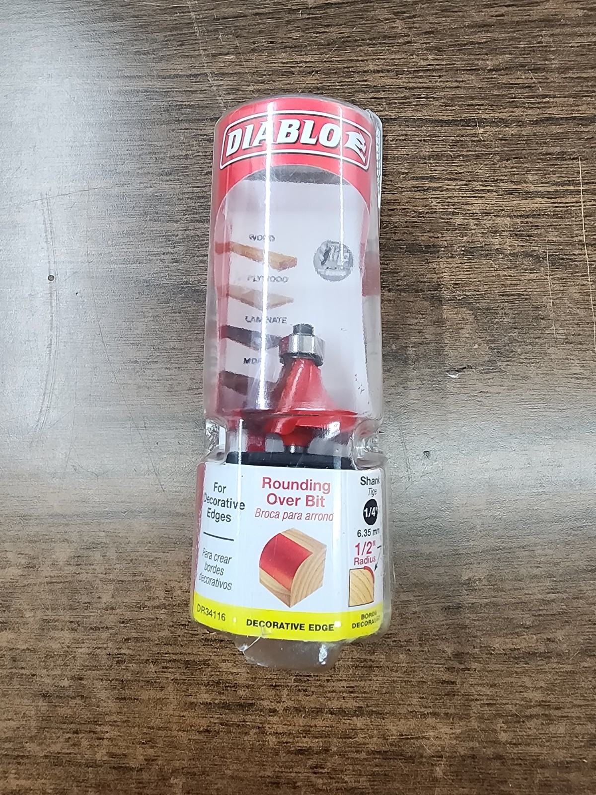 Diablo DR34116 Carbide Titanium Rounding Over Router Bit 1/2″ 6.35 mm Decorative