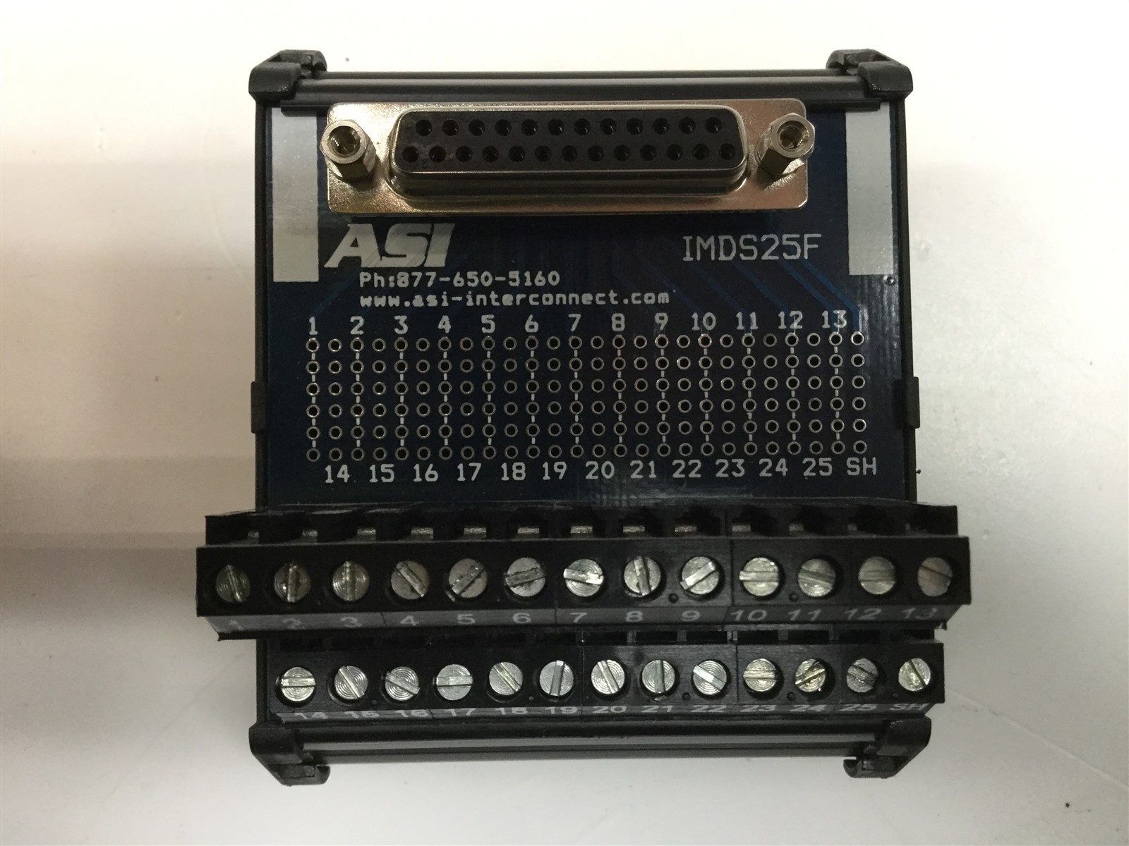ASI IMDS25F Terminal Block Interface Module 26-12AWG 25-Position DIN Mounting