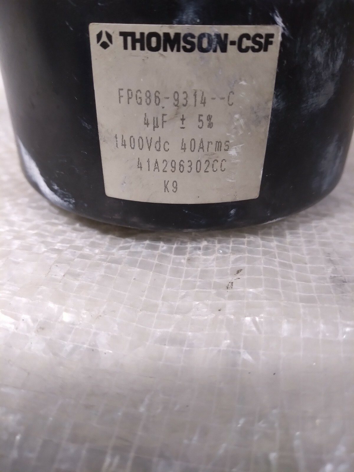 Thomson-CSF FPG86-9314-C Capacitor 4uF 5% 1400VDC 40ARMS Industrial Power Part