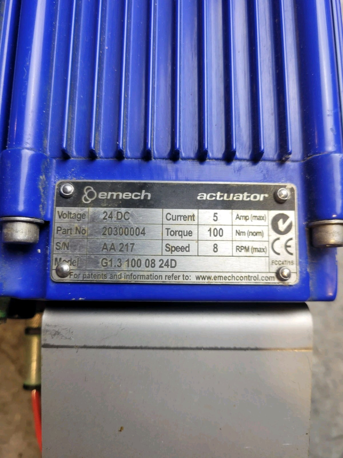 Armstrong Emech Control Three-Way Actuator Valve G1.3 24V DC 5A 8RPM 100Nm USED