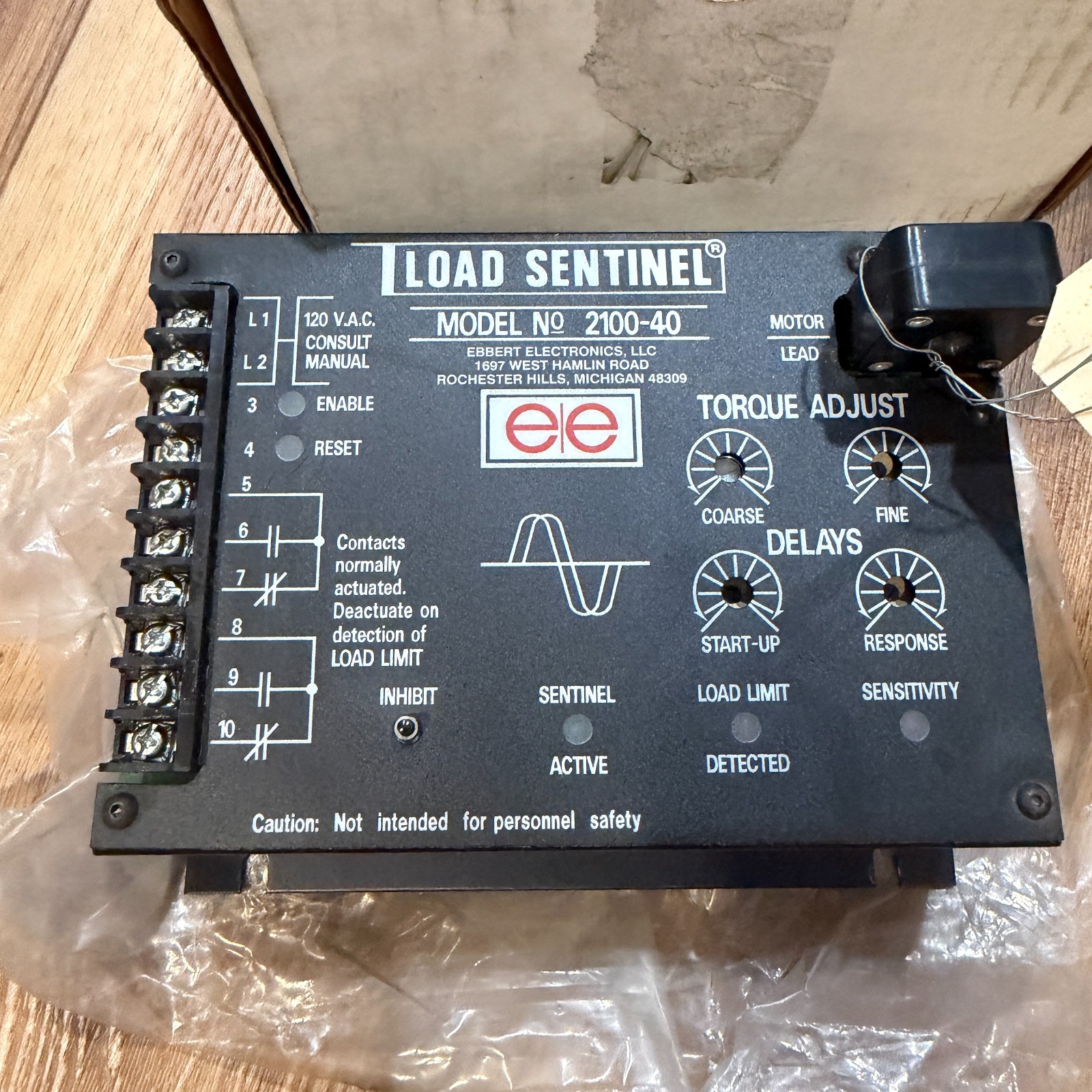 Ebbert Engineering 2100-40 Load Sentinel Motor Load Monitor Controller