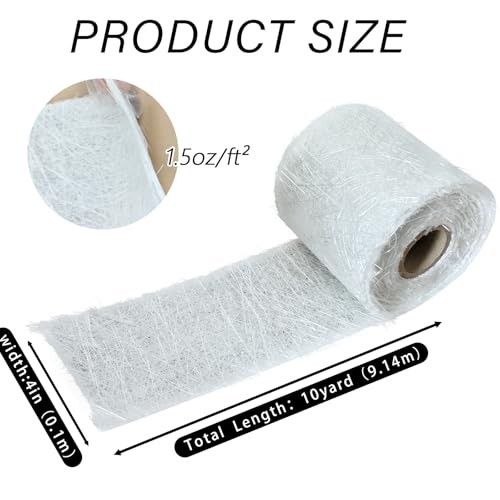 Fiberglass Chopped Strand Mat Roll 10 Yards x 4 in 1.5 oz