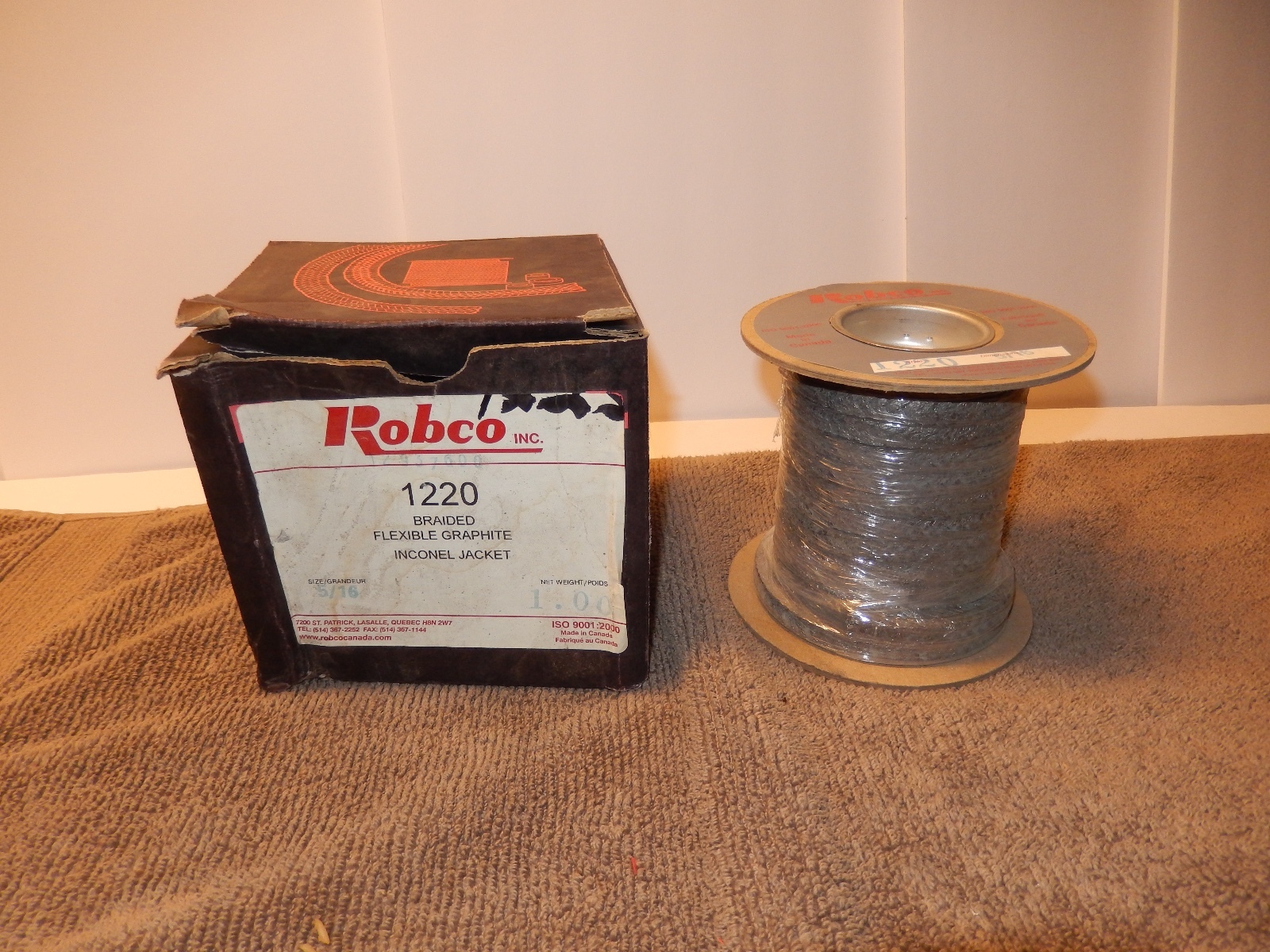 NEW Robco Braided Flexible Graphite Inconel Jacket – 5/16″ – 1220