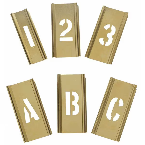 C.H. Hanson Stencil Set,Letters, Punctuation,Brass, 10028 10028 C.H. Hanson