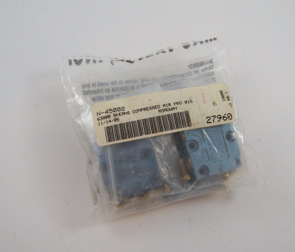 (6) NEW SKEANS COMPRESSED AIR PRO 015 MAC VALVES ~ N-45002 63000
