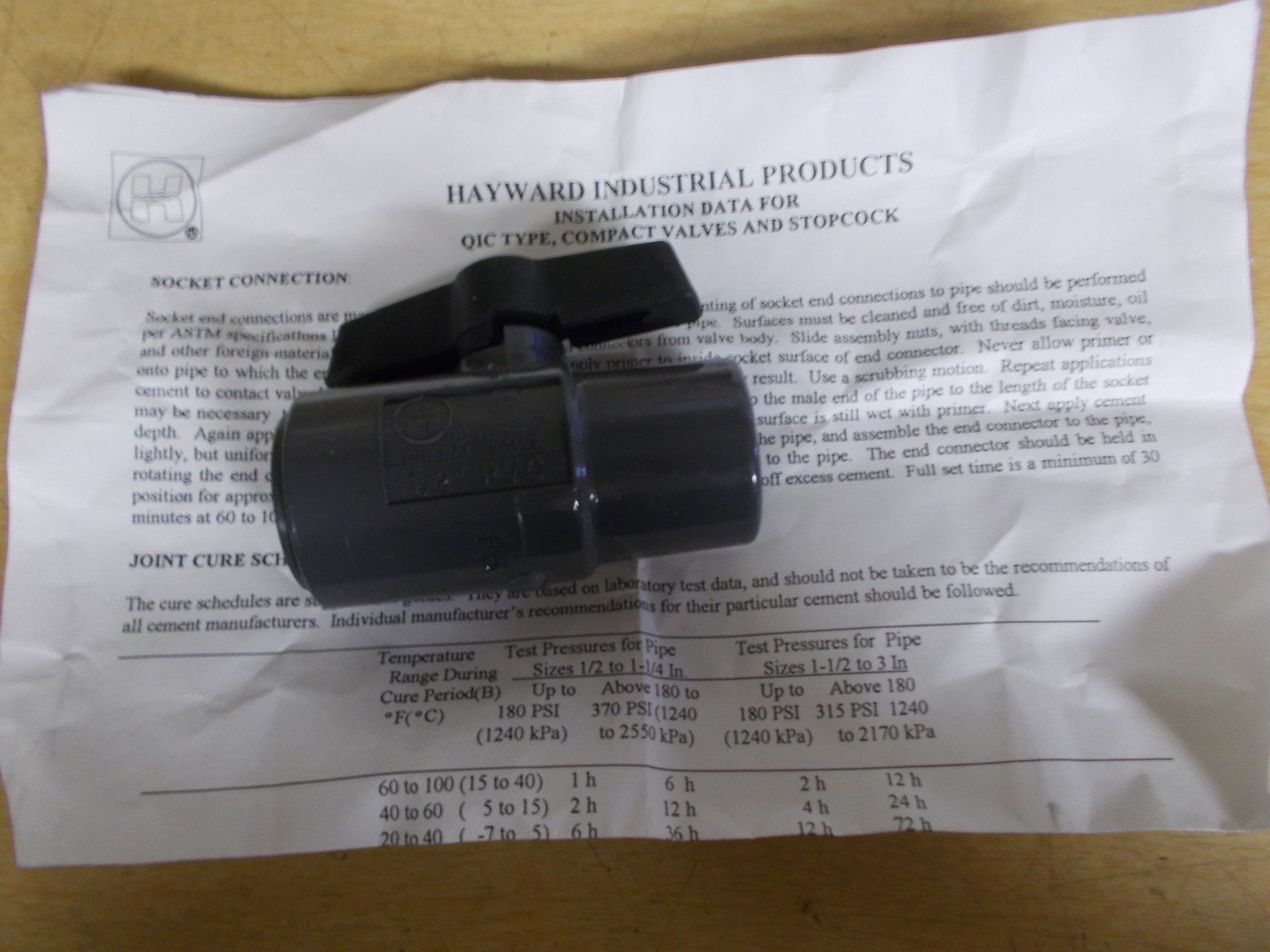 NEW Hayward Q1C 1/2″ PVC Ball Valve *FREE SHIPPING*