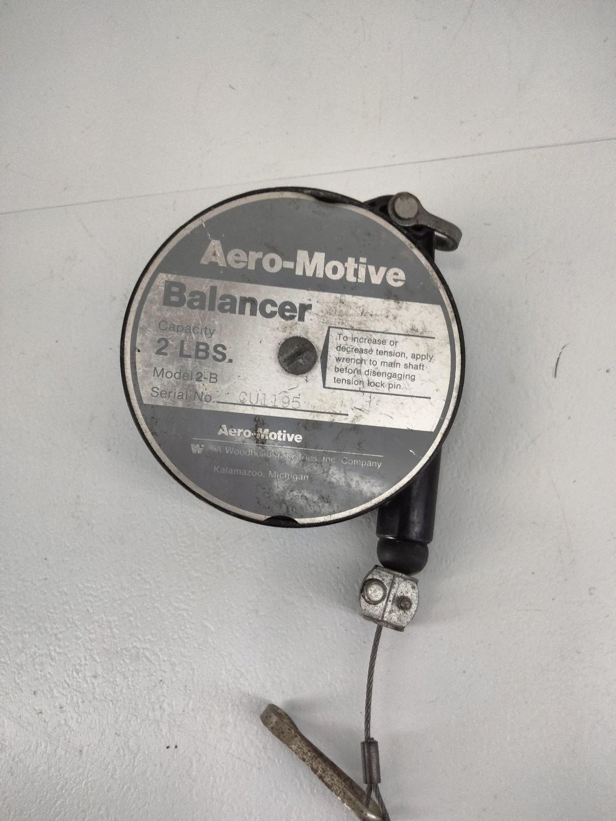 Aero Motive Balancer Model 2-B 2lb Torque Reel Cable Tool Shop USA
