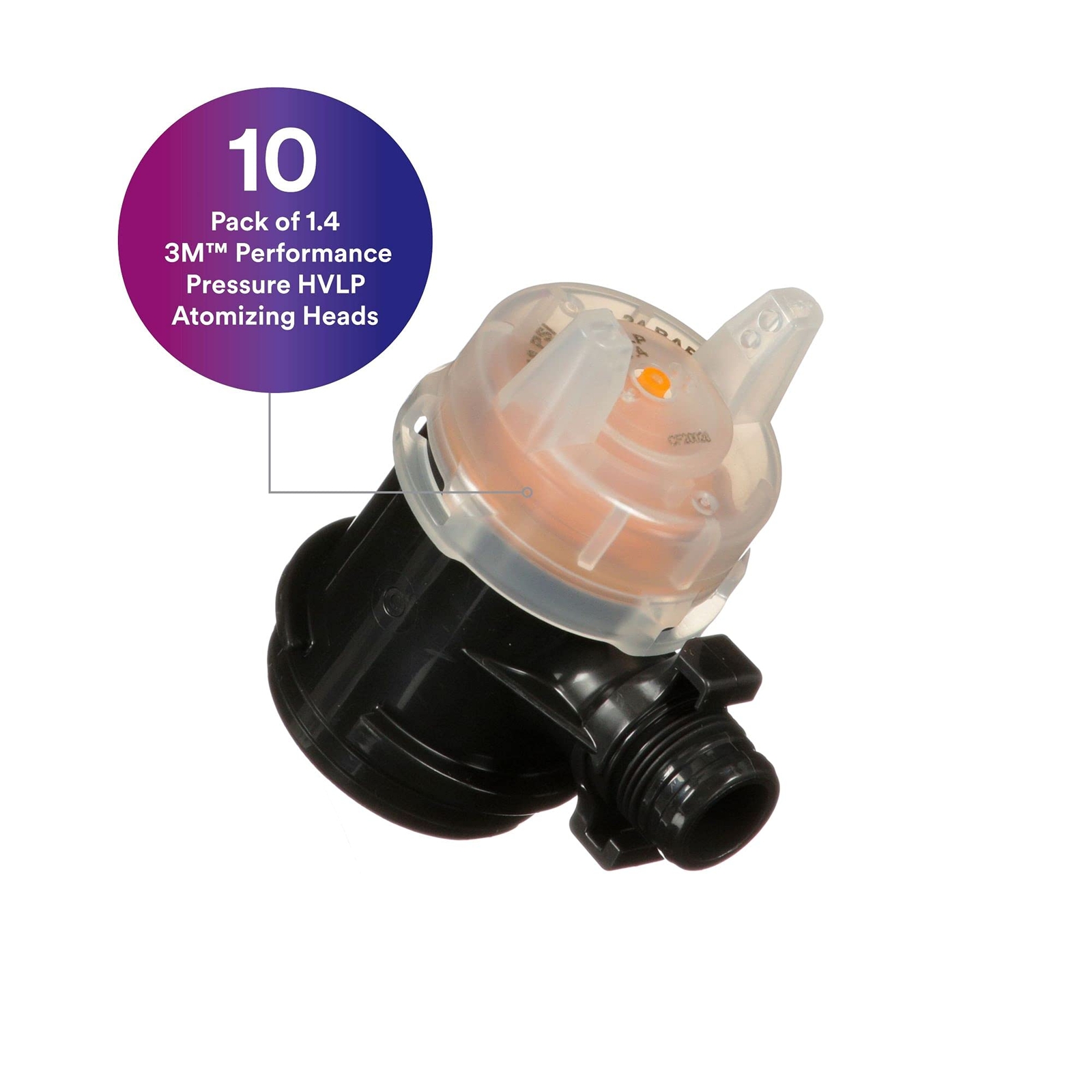3M Performance Pressure HVLP Atomizing Head Refill Kit 26814 Size 1.4 Orange for