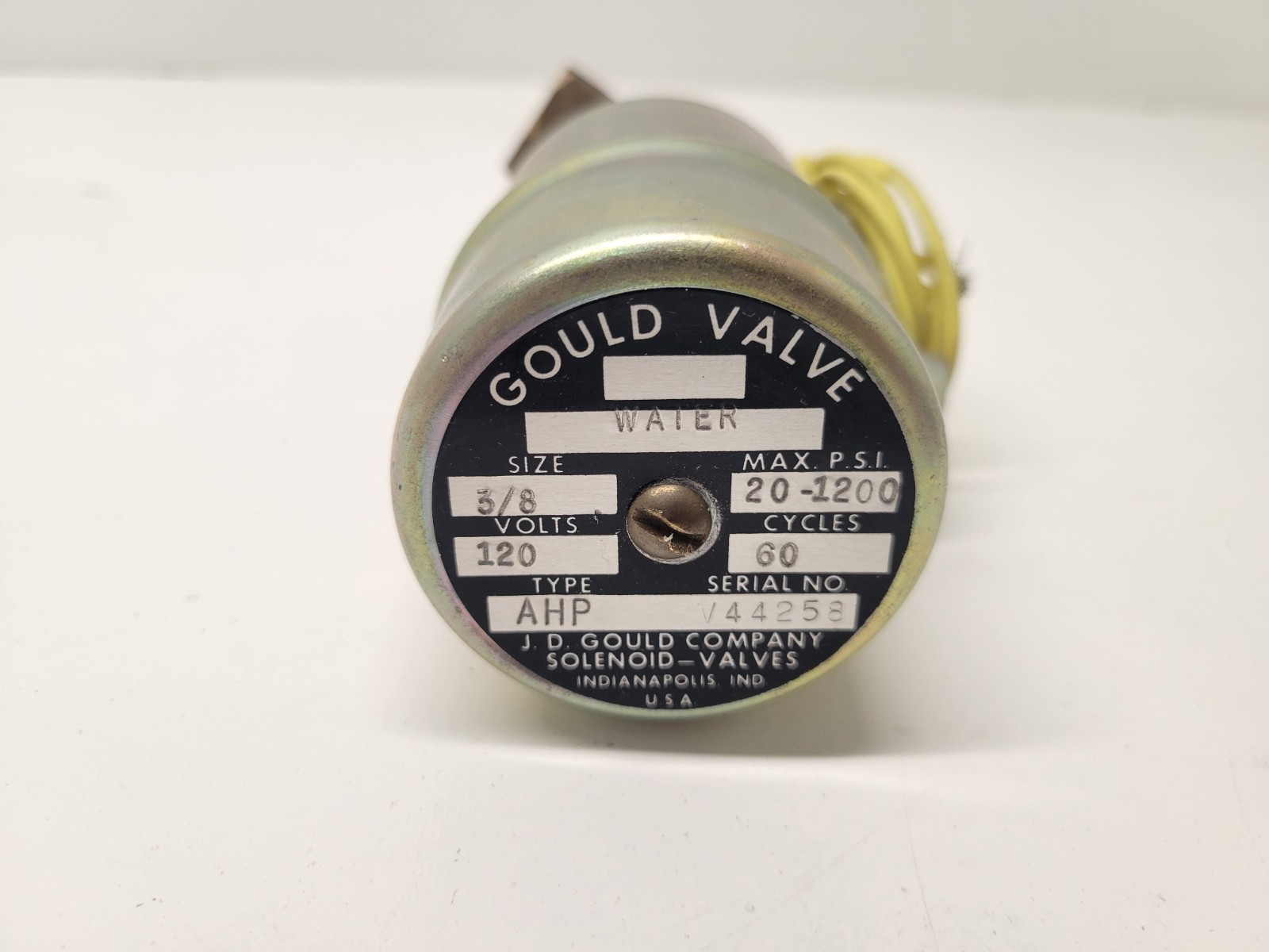 NEW OLD STOCK! GOULD 3/8″ 20-1200PSI 120V SOLENOID WATER VALVE AHP