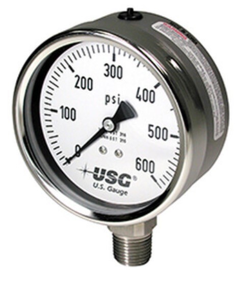 x2 AMETEK USG GAUGE 256169, 0-160 PSI/KPA, 1/4″ NPT SST, 656239CA4CD3A00 #1556D6