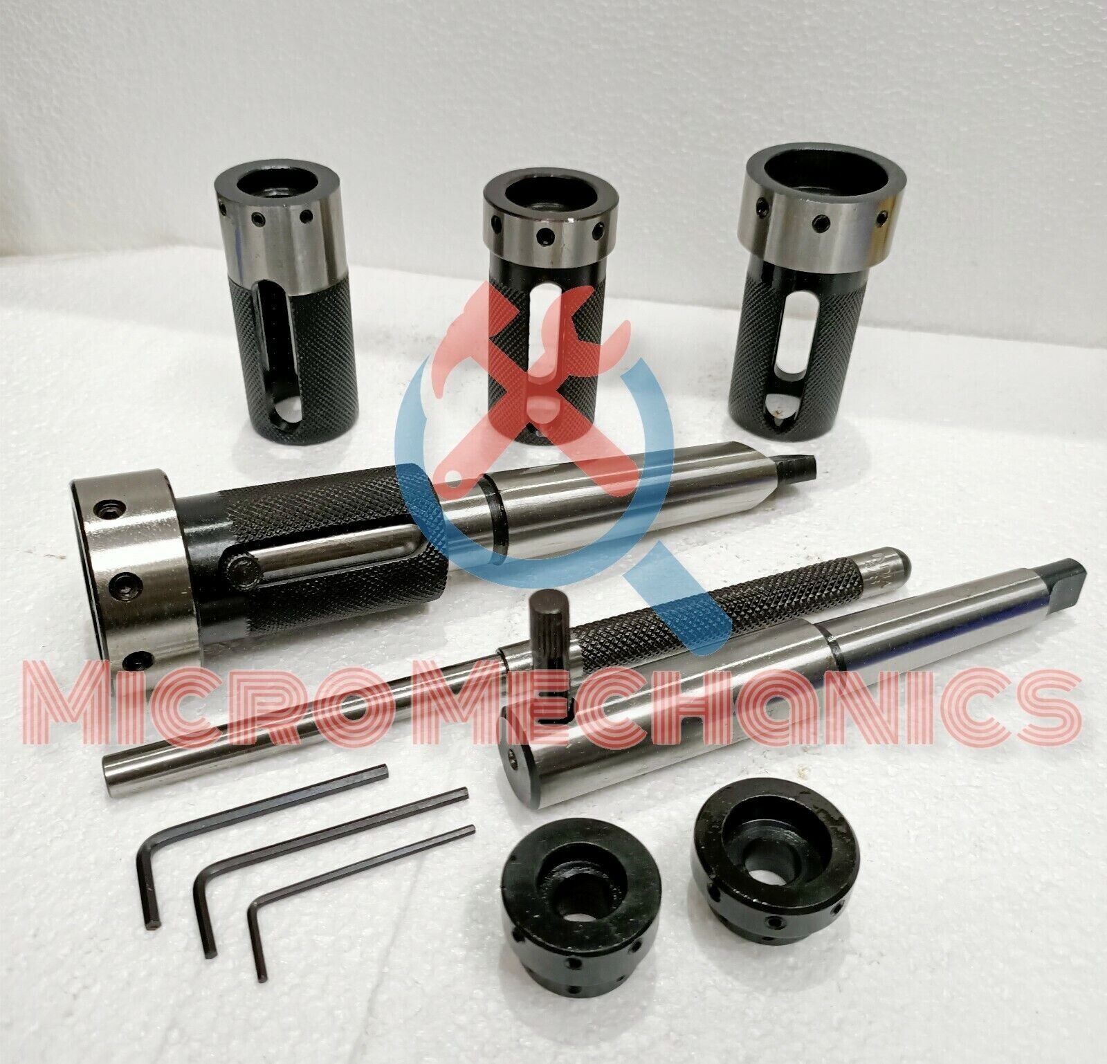 Lathe Tailstock Die Holder Set Of 6 Floating Type MT4 & MT3 Shank For Metric Die
