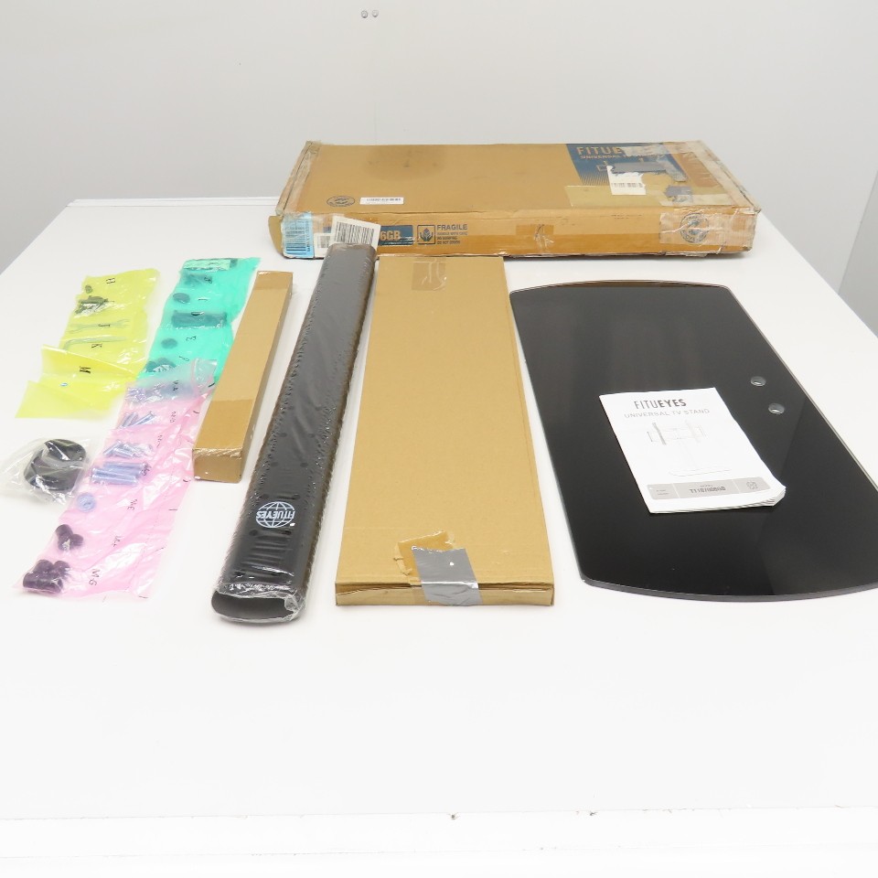 Fitueyes TT107006GB Universal Flat Screen Modern TV Stand Mount 32-70″