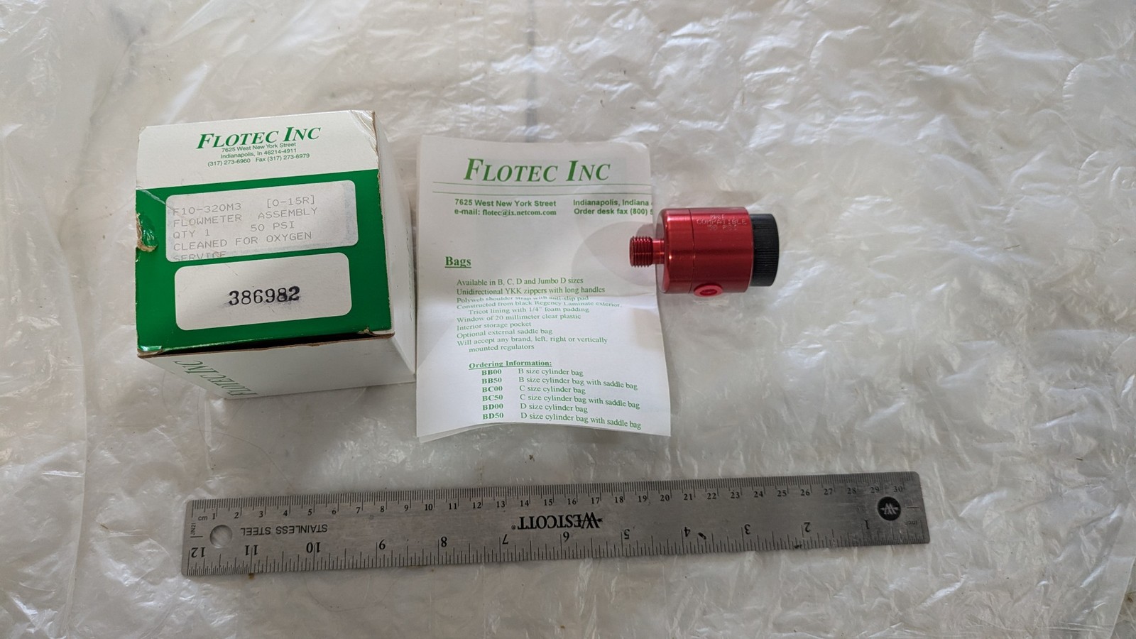FLOTEC F10-320M3 FLOWMWTER 394715 6-2206A4 50PSI