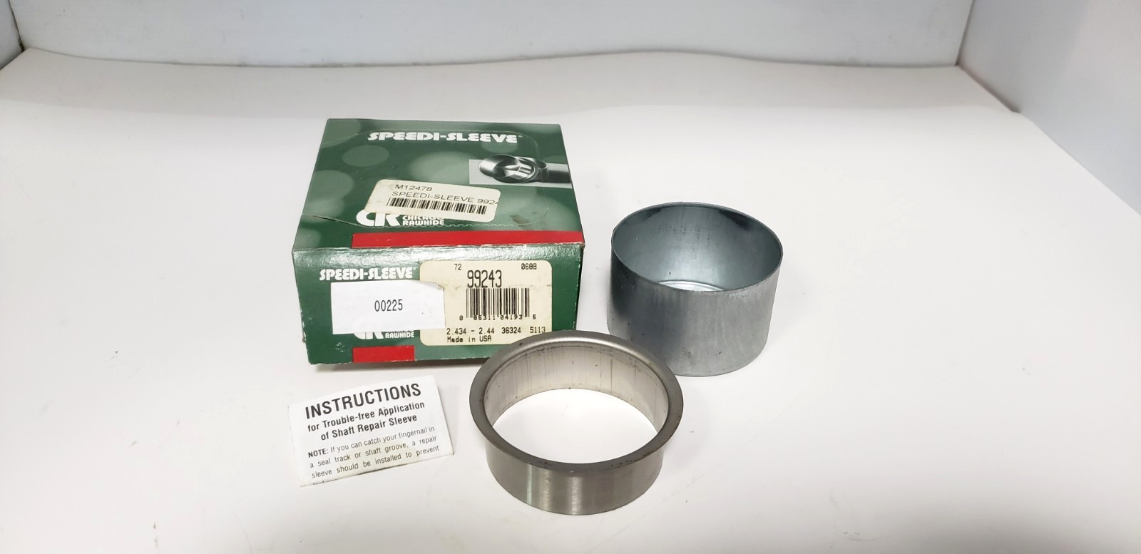 CHICAGO RAWHIDE 99243 SPEEDI SLEEVE SHAFT REPAIR SLEEVE, 2.434″ SHAFT DIA., NIB